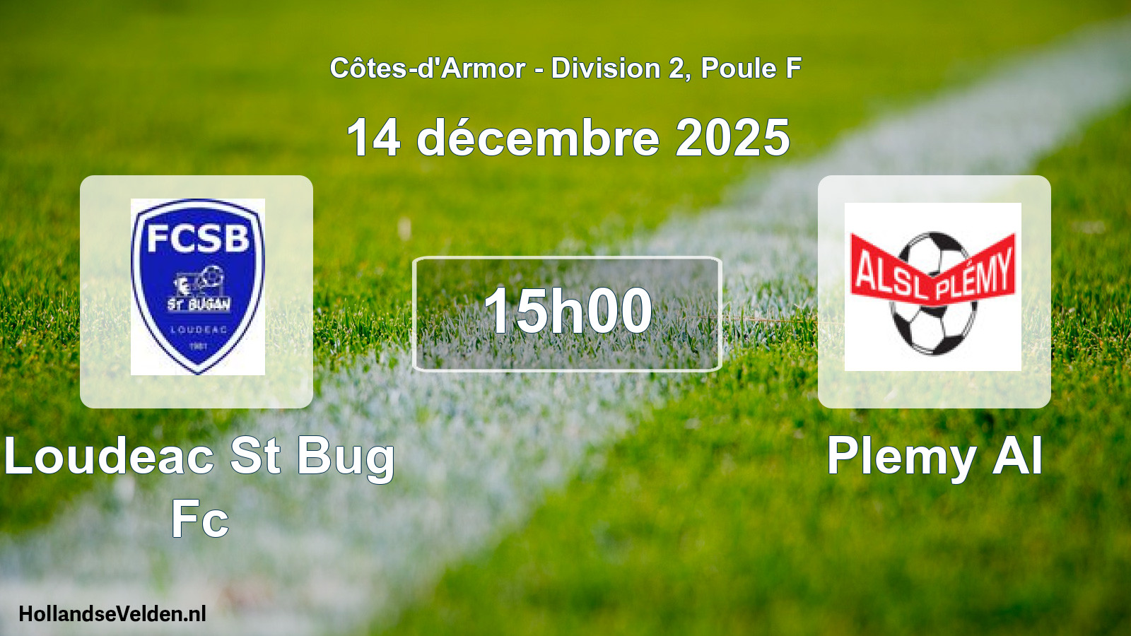 Scheduled Match: Loudeac St Bug Fc - Plemy Al (14 December 2025)