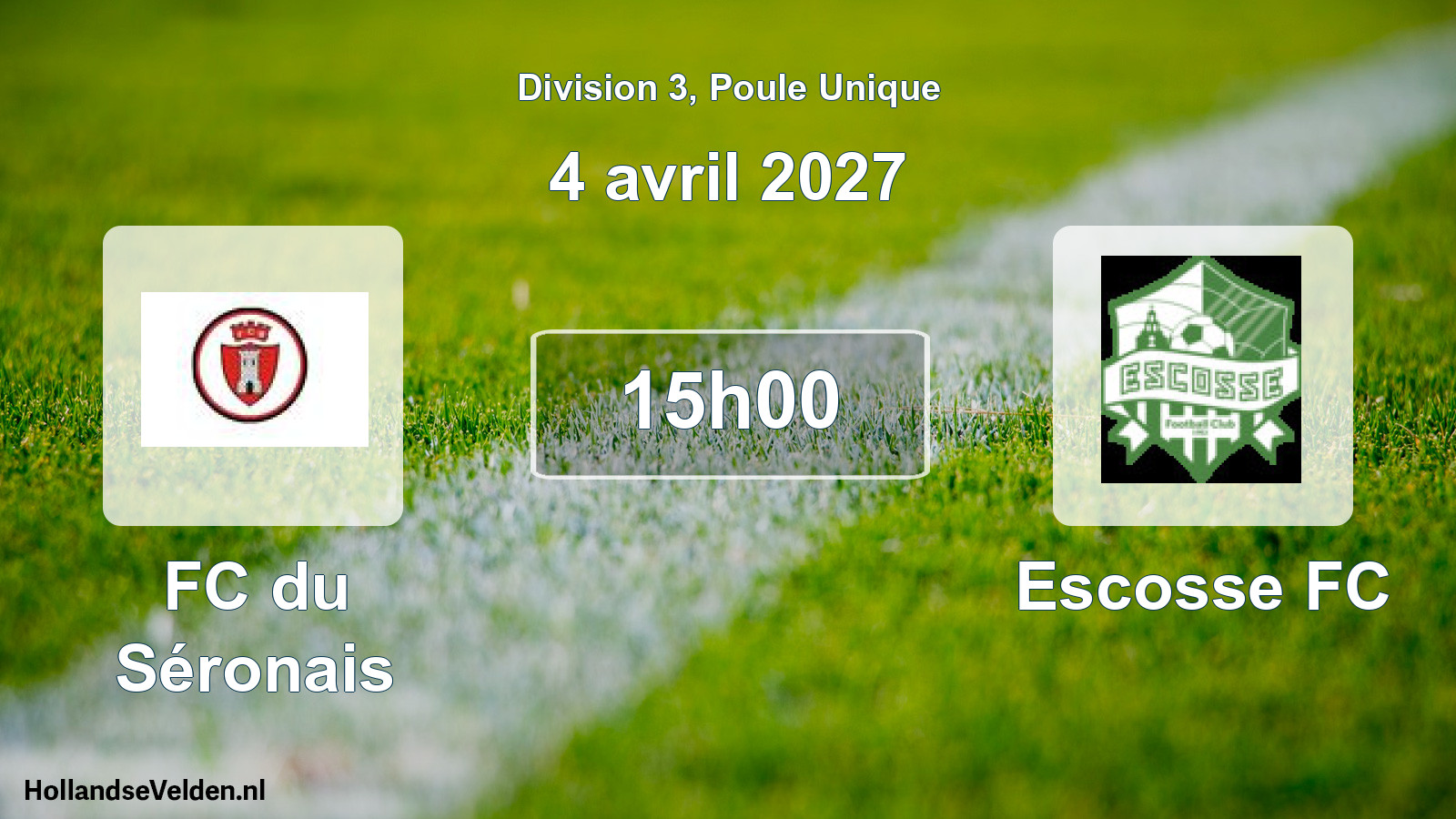 Match programmé: FC du Séronais - Escosse FC (4 avril 2027)