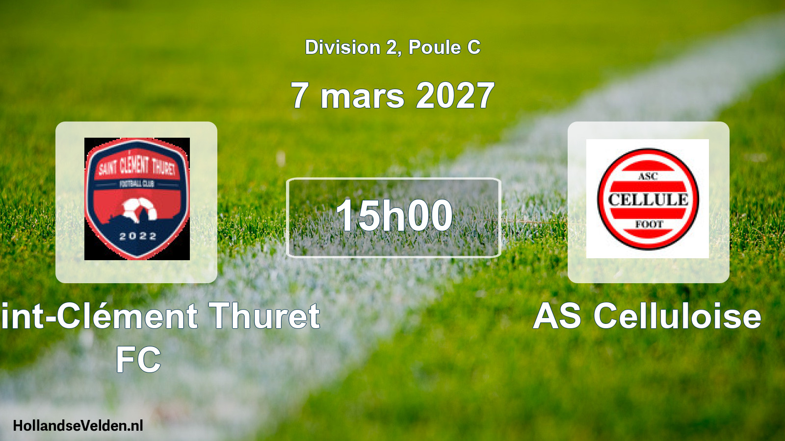Match programmé: Saint-Clément Thuret FC - AS Celluloise (7 mars 2027)