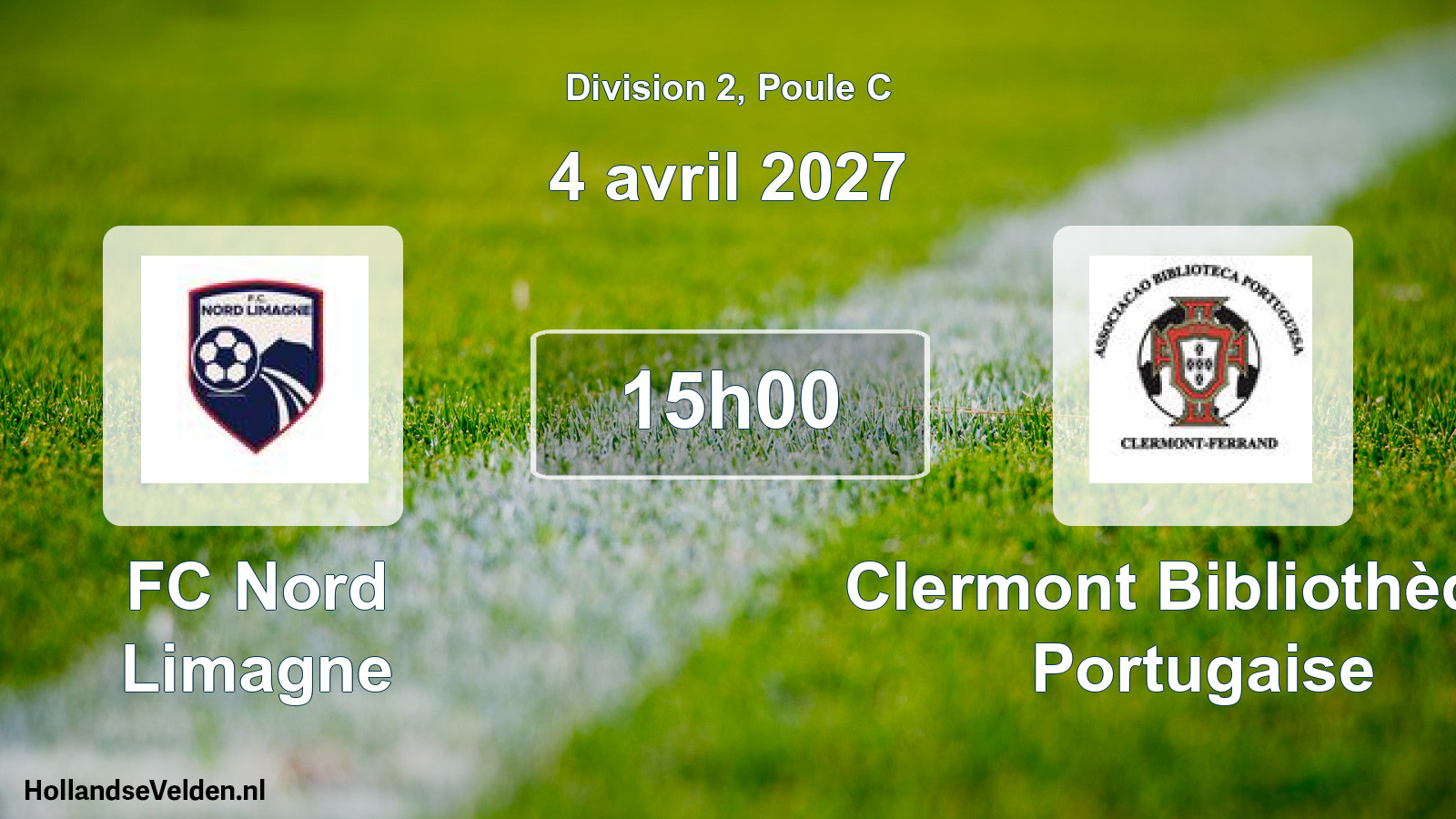Match programmé: FC Nord Limagne - Clermont Bibliothèque Portugaise (4 avril 2027)