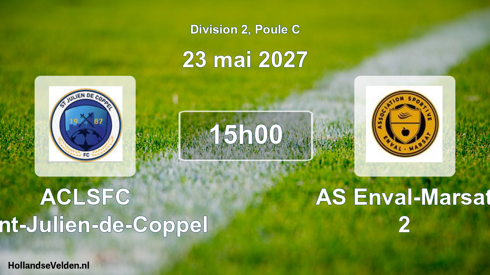 Match programmé: ACLSFC Saint-Julien-de-Coppel - AS Enval-Marsat 2 (23 mai 2027)