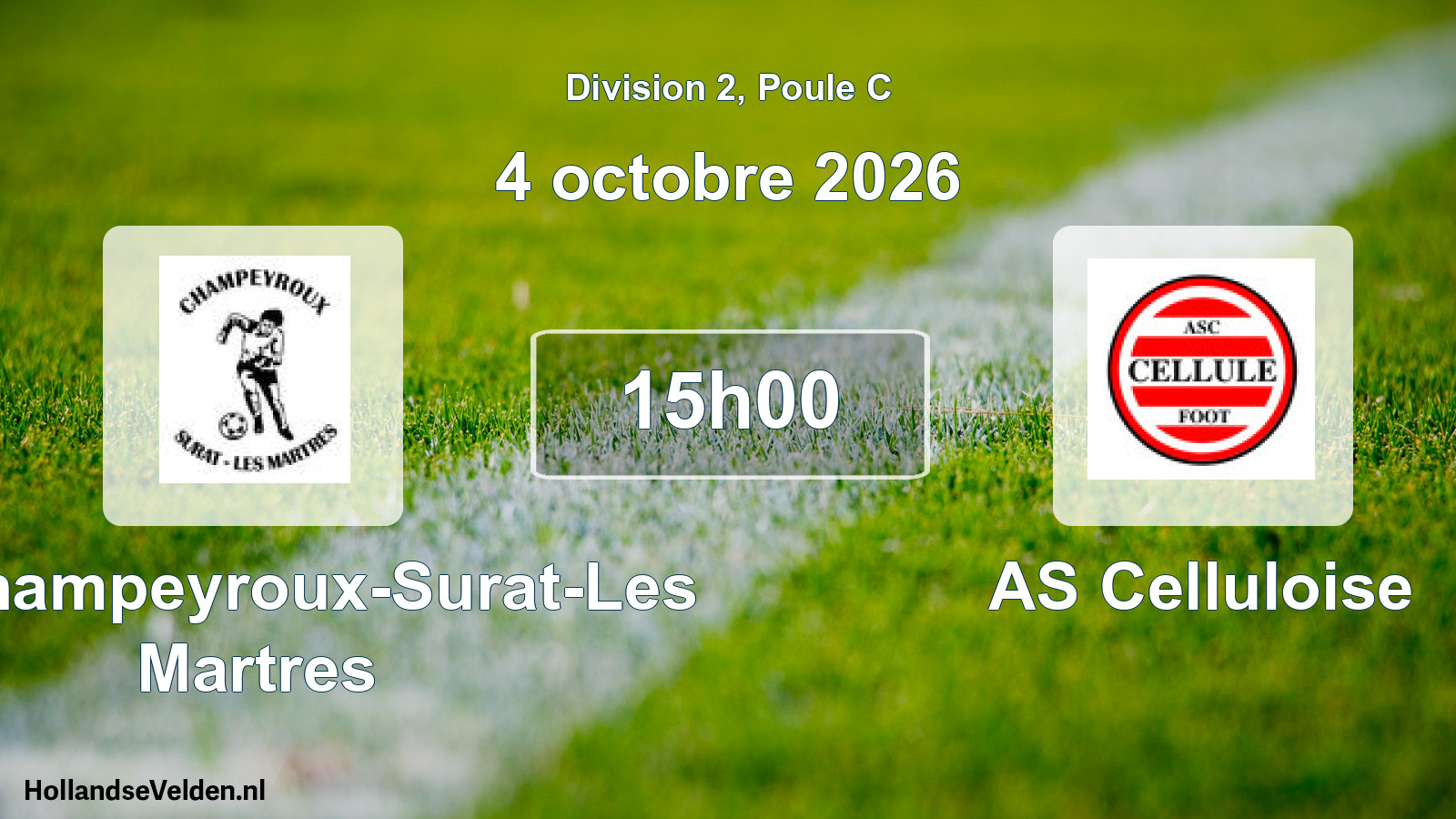 Scheduled Match: ES Champeyroux-Surat-Les Martres - AS Celluloise (4 October 2026)
