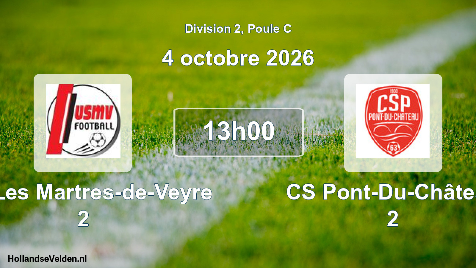 Scheduled Match: US Les Martres-de-Veyre 2 - CS Pont-Du-Château 2 (4 October 2026)