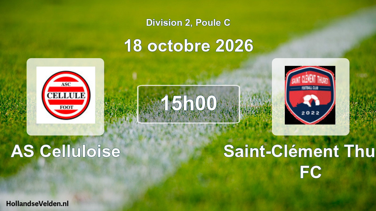 Scheduled Match: AS Celluloise - Saint-Clément Thuret FC (18 October 2026)