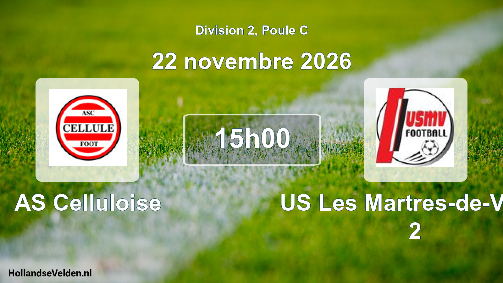 Scheduled Match: AS Celluloise - US Les Martres-de-Veyre 2 (22 November 2026)