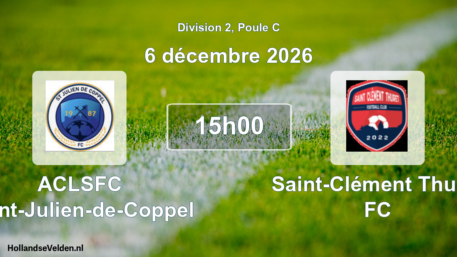 Match programmé: ACLSFC Saint-Julien-de-Coppel - Saint-Clément Thuret FC (6 décembre 2026)