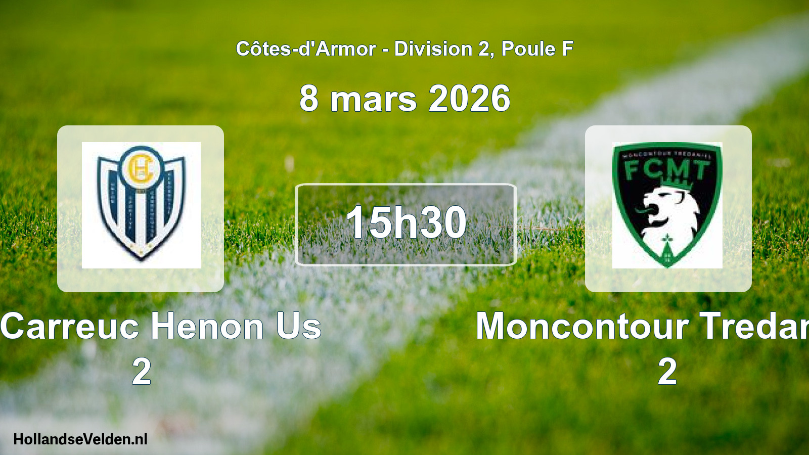 Geplande wedstrijd: St Carreuc Henon Us 2 - Moncontour Tredaniel 2 (8 mars 2026)