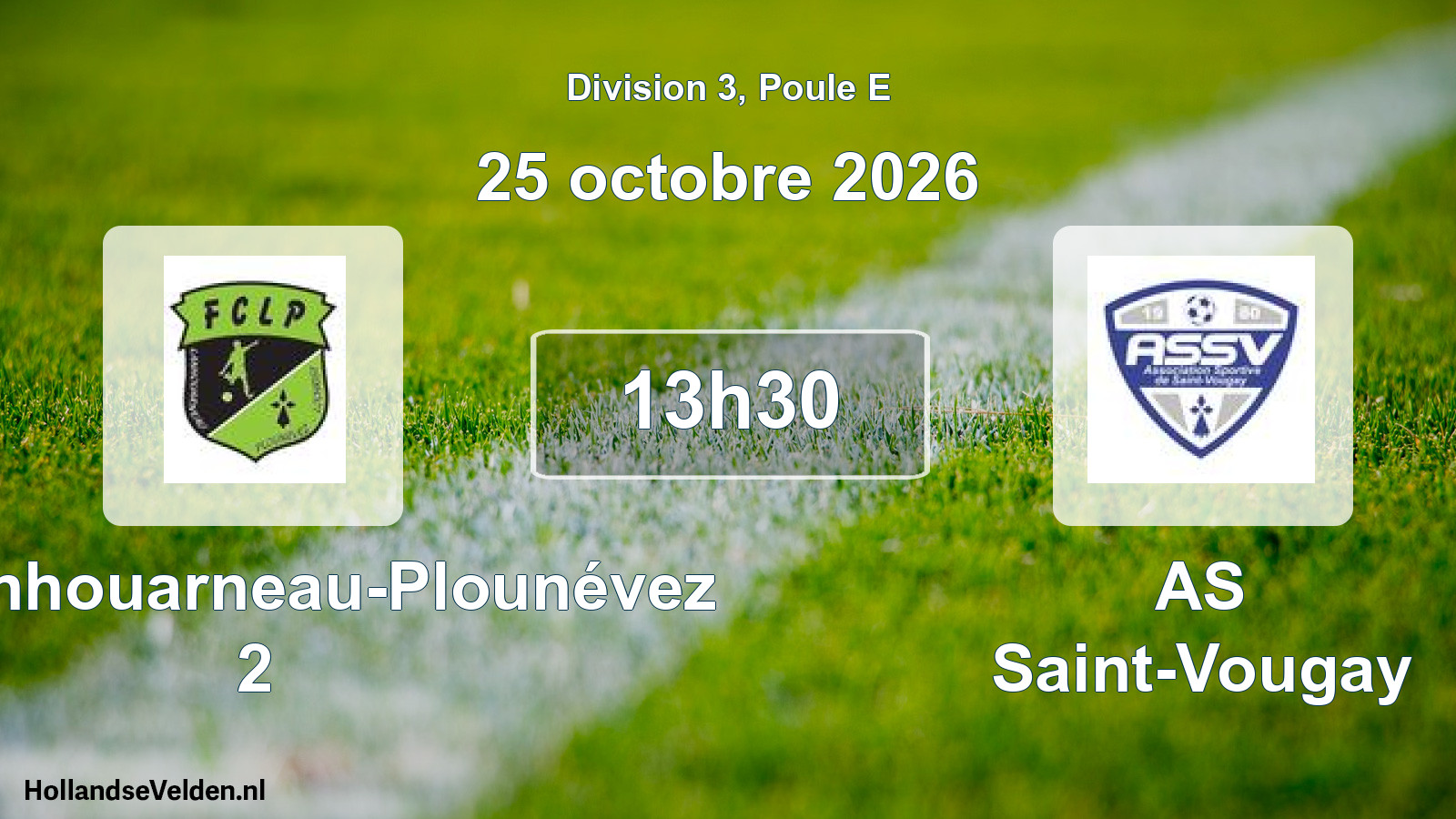 Match programmé: FC Lanhouarneau-Plounévez 2 - AS Saint-Vougay (25 octobre 2026)