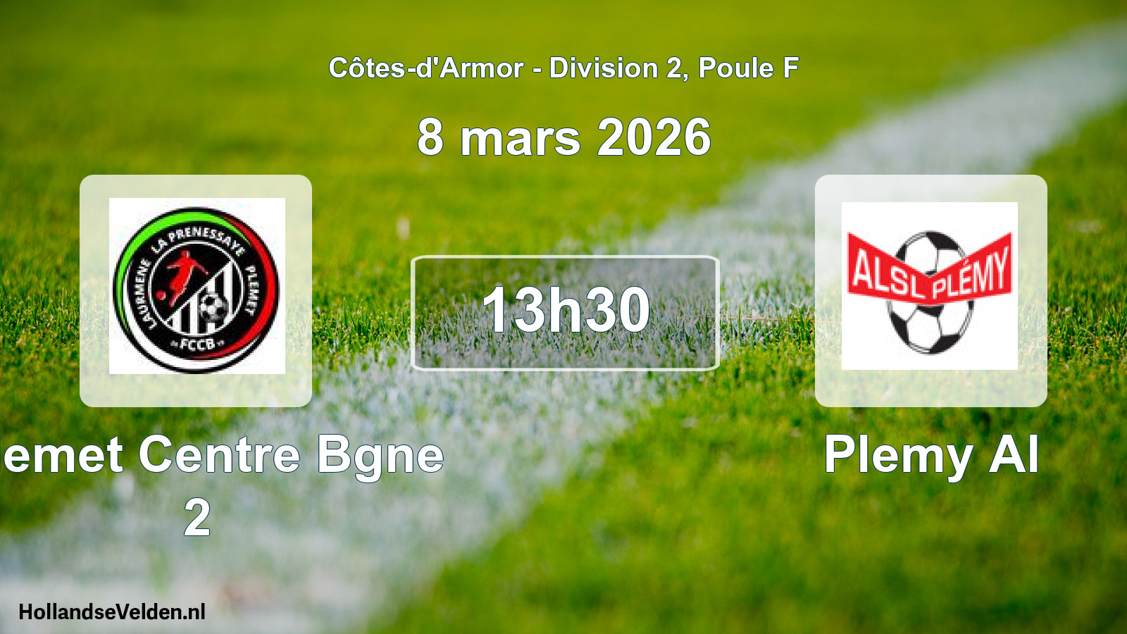 Scheduled Match: Plemet Centre Bgne 2 - Plemy Al (8 March 2026)