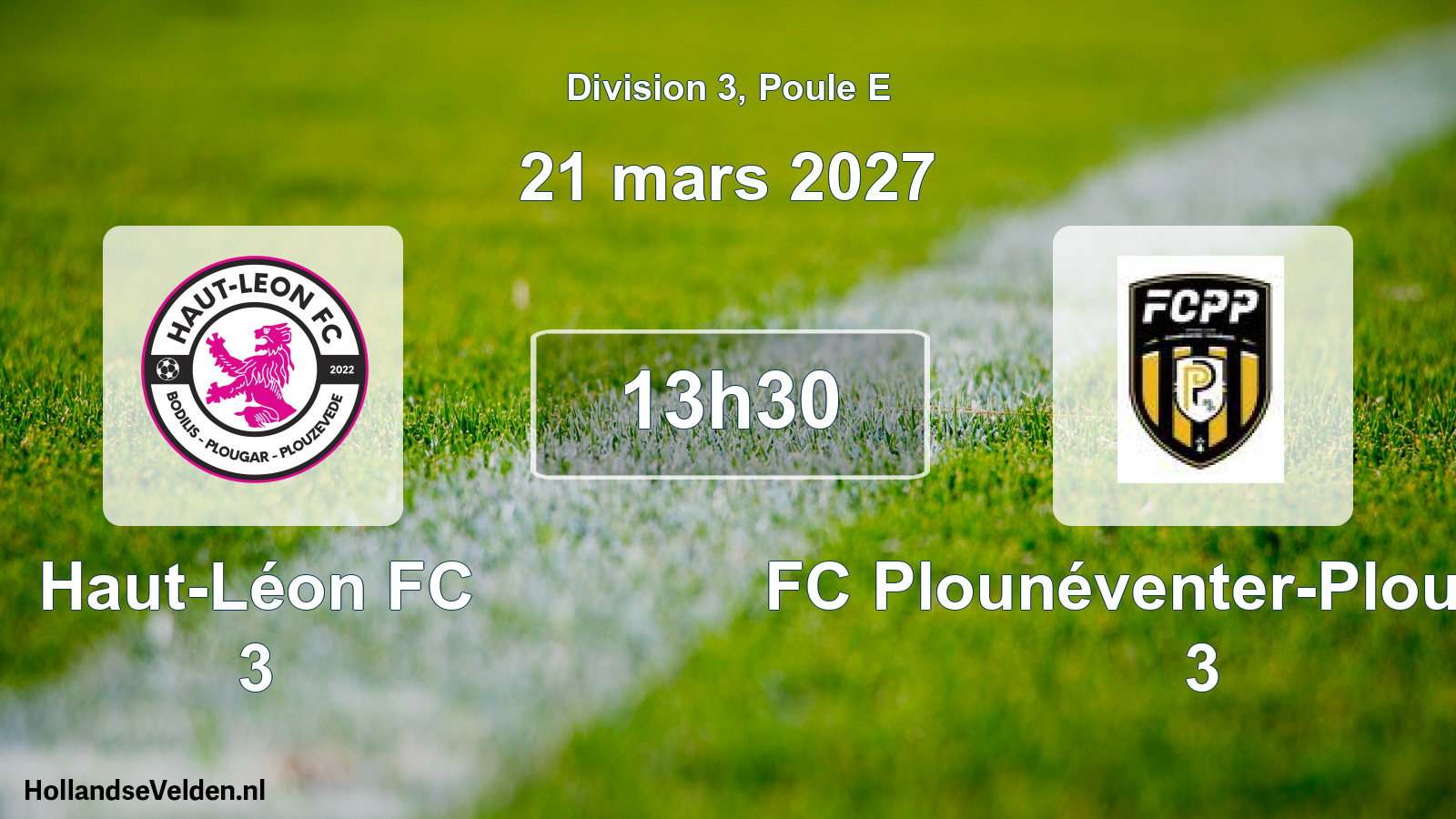 Match programmé: Haut-Léon FC 3 - FC Plounéventer-Plouédern 3 (21 mars 2027)
