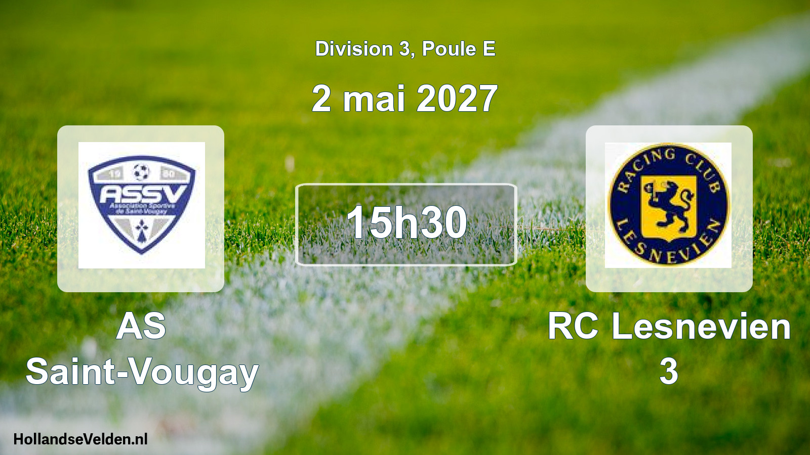 Match programmé: AS Saint-Vougay - RC Lesnevien 3 (2 mai 2027)