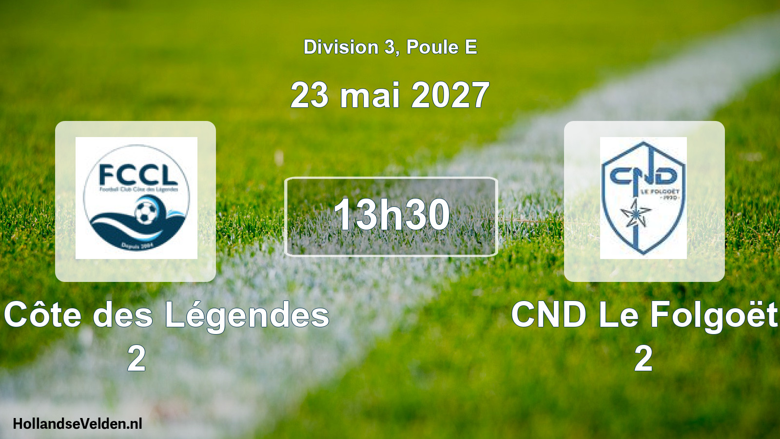 Match programmé: FC Côte des Légendes 2 - CND Le Folgoët 2 (23 mai 2027)