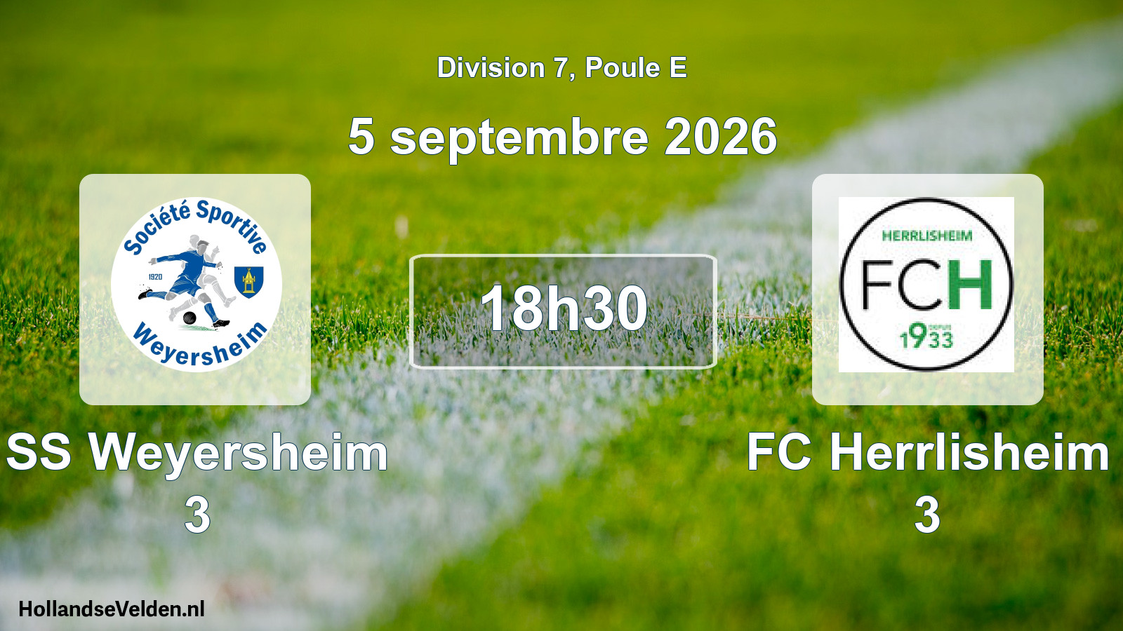 Scheduled Match: SS Weyersheim 3 - FC Herrlisheim 3 (5 September 2026)
