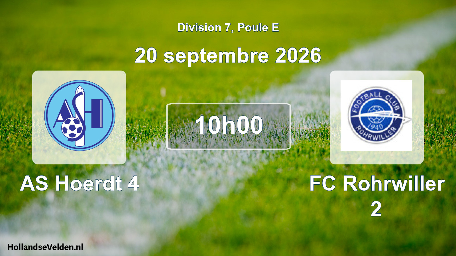 Scheduled Match: AS Hoerdt 4 - FC Rohrwiller 2 (20 September 2026)