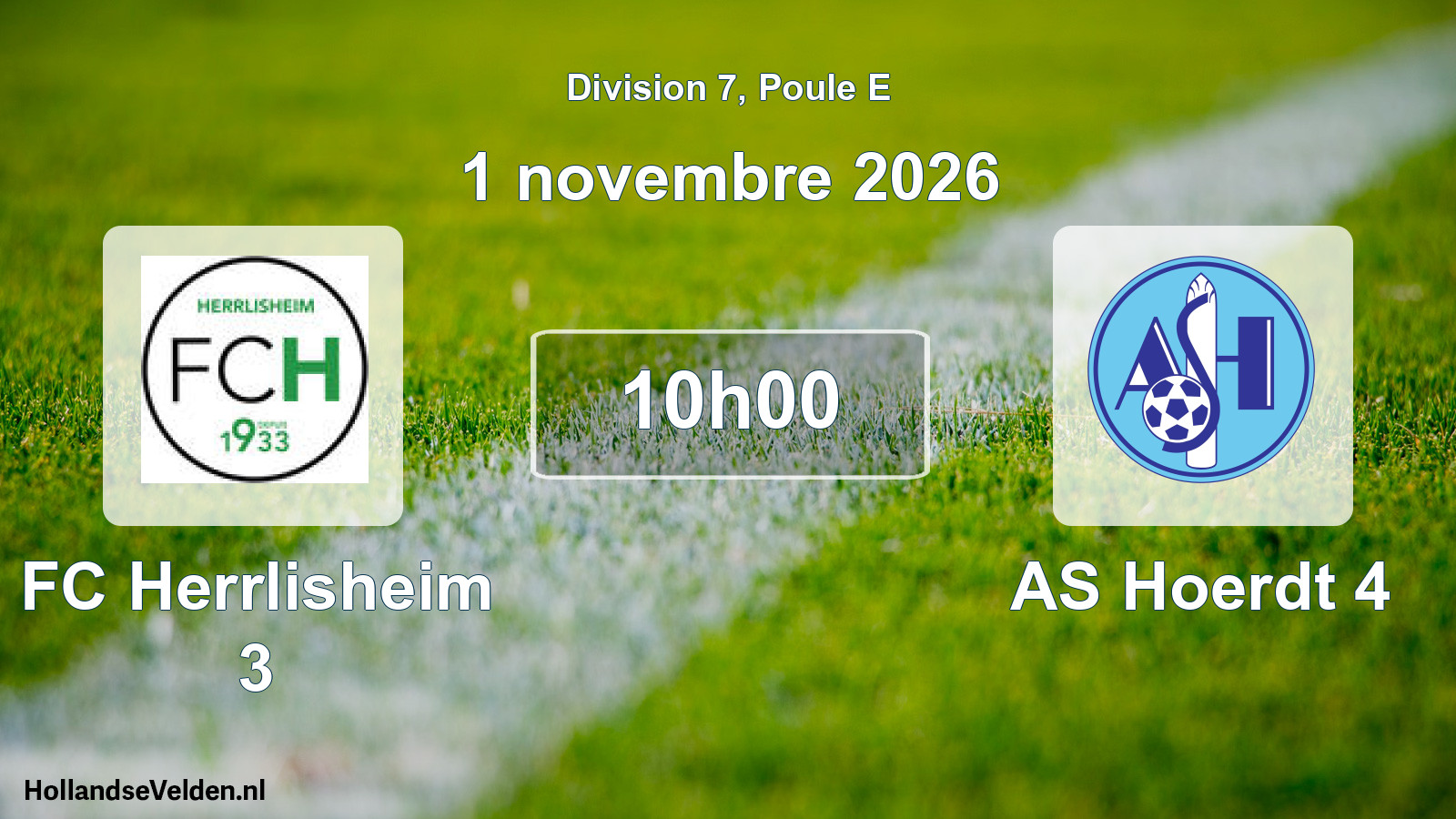 Match programmé: FC Herrlisheim 3 - AS Hoerdt 4 (1 novembre 2026)