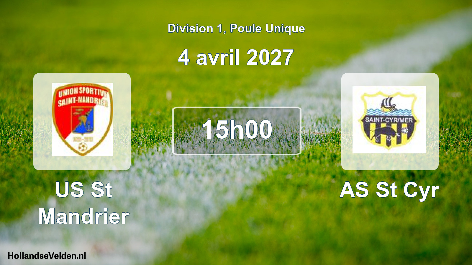 Match programmé: US St Mandrier - AS St Cyr (4 avril 2027)