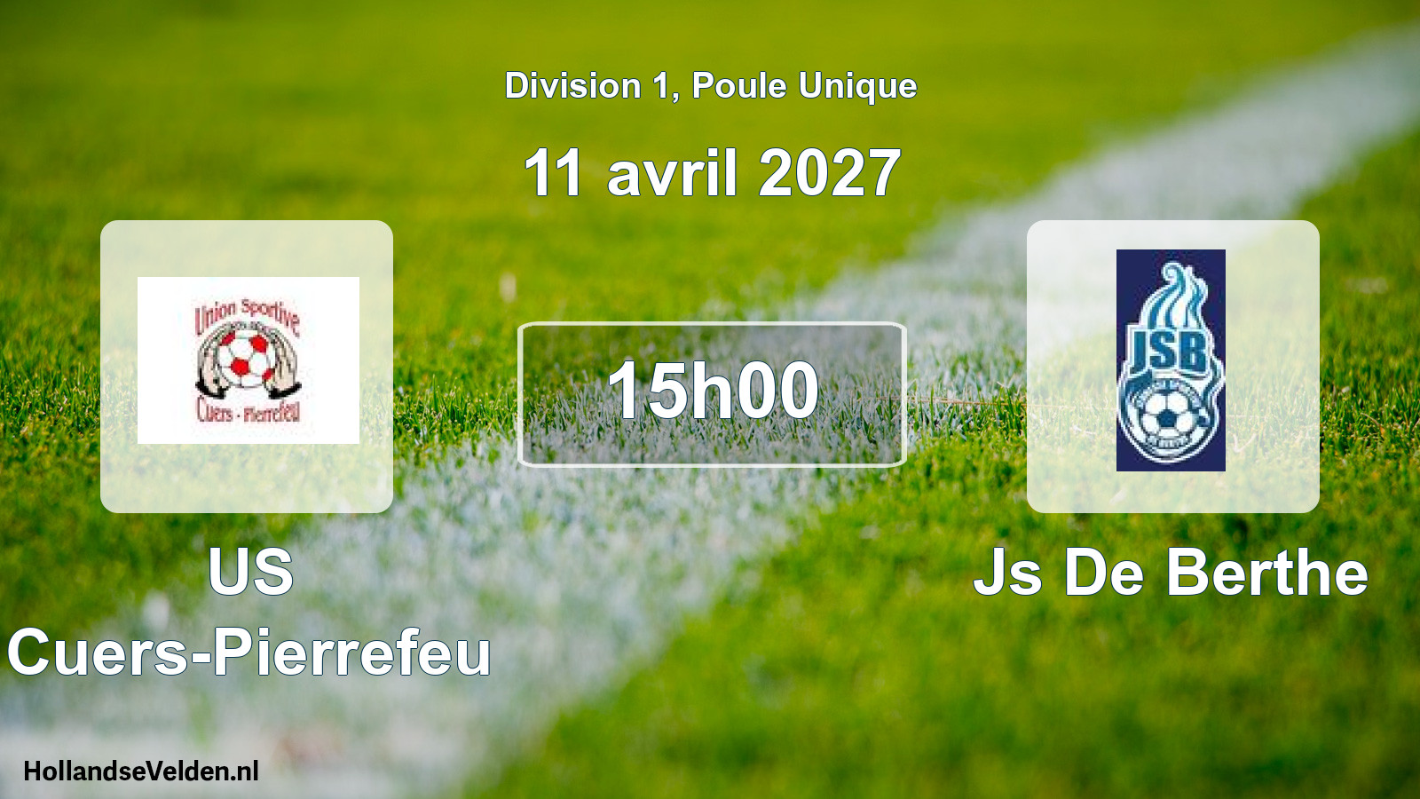 Scheduled Match: US Cuers-Pierrefeu - Js De Berthe (11 April 2027)