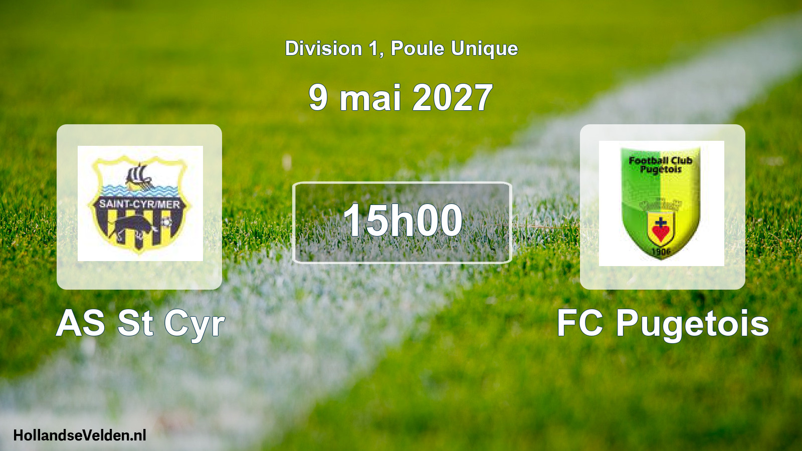 Match programmé: AS St Cyr - FC Pugetois (9 mai 2027)
