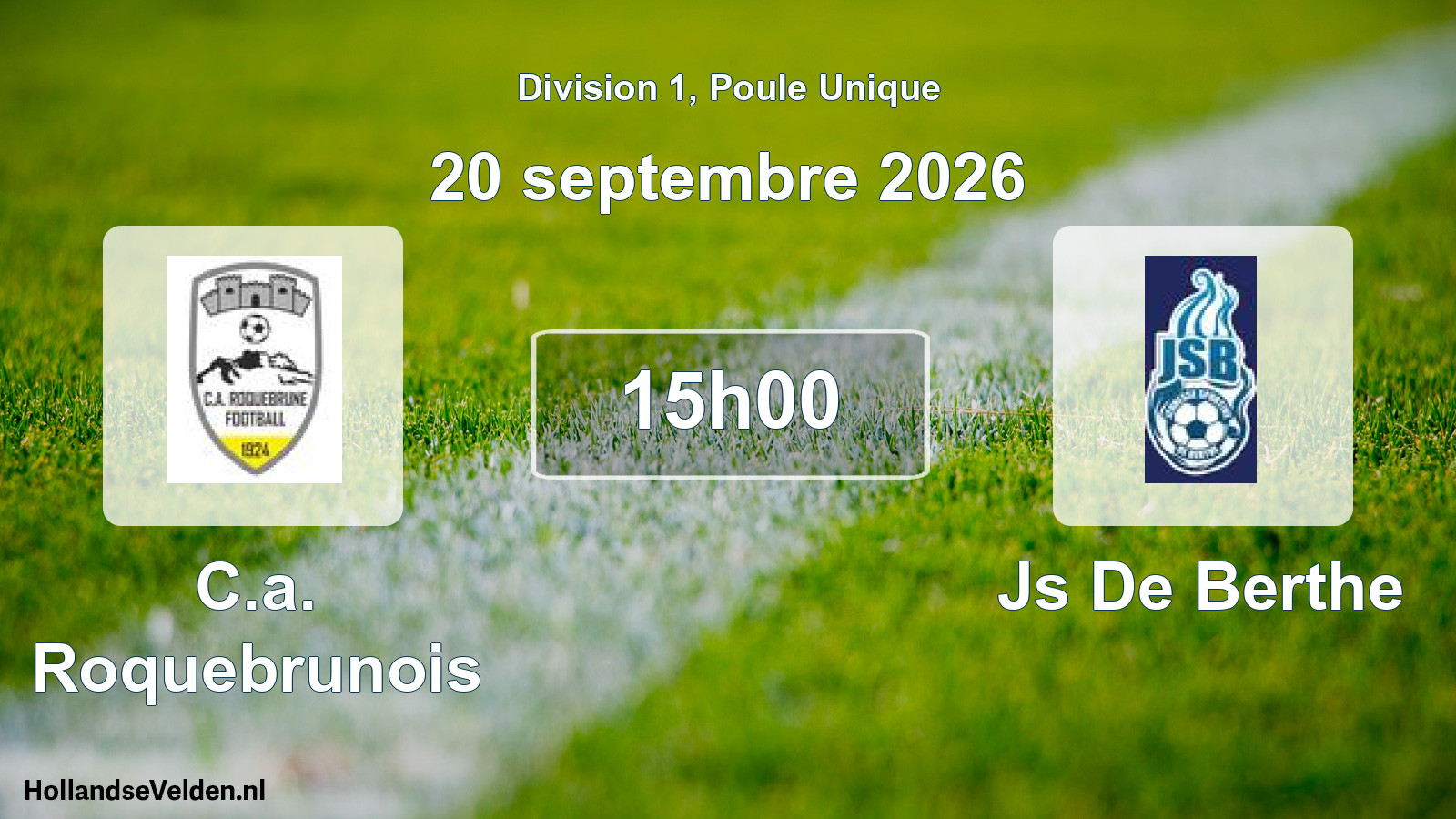 Match programmé: C.a. Roquebrunois - Js De Berthe (20 septembre 2026)