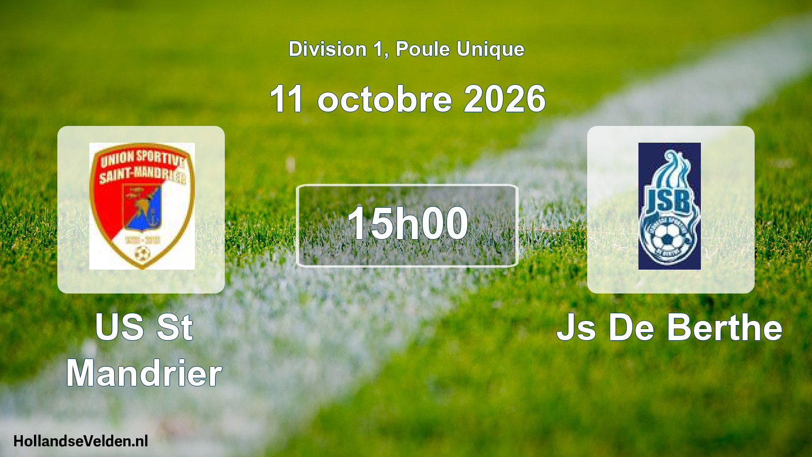 Geplande wedstrijd: US St Mandrier - Js De Berthe (11 oktober 2026)