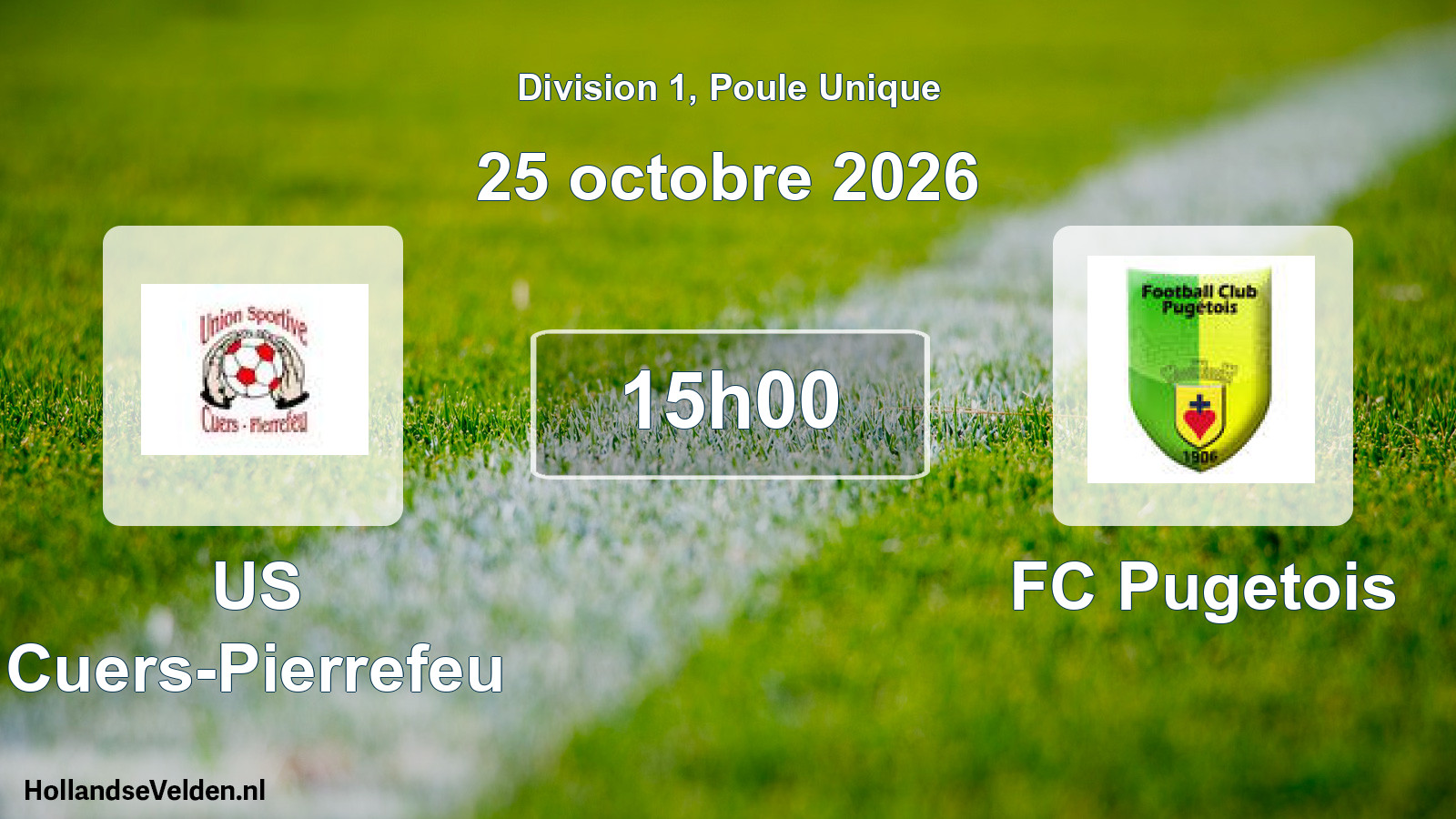 Match programmé: US Cuers-Pierrefeu - FC Pugetois (25 octobre 2026)
