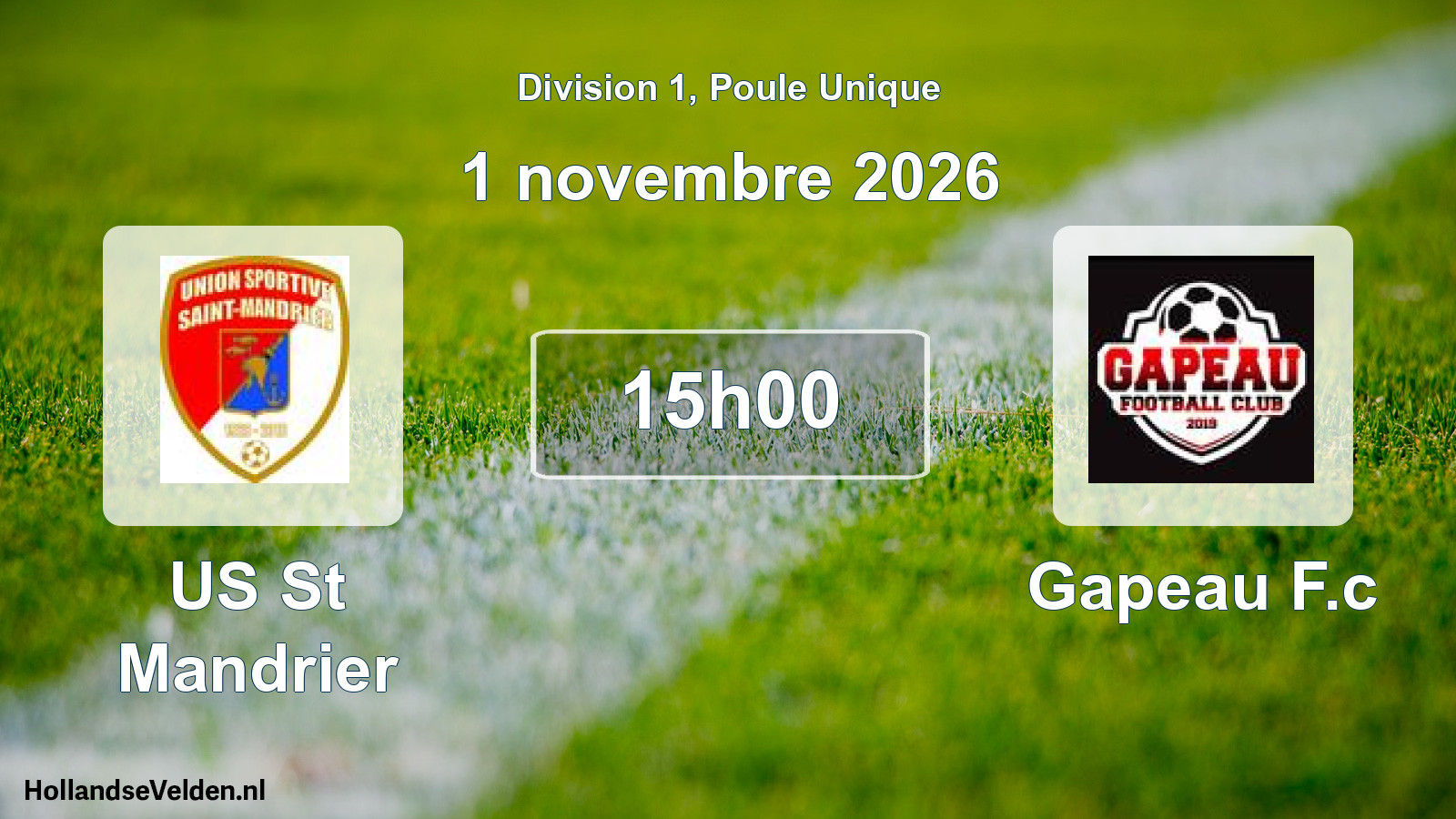 Match programmé: US St Mandrier - Gapeau F.c (1 novembre 2026)