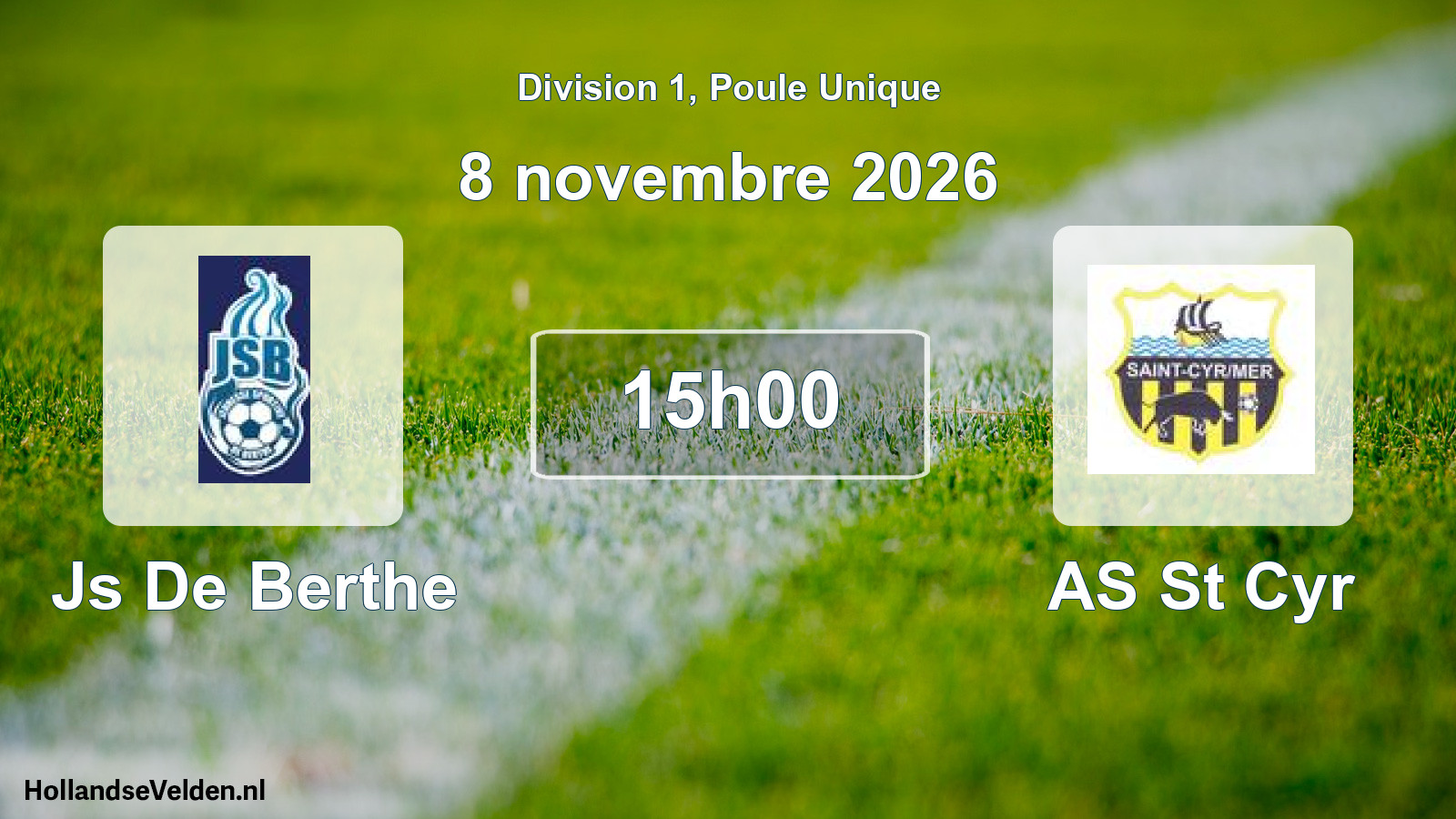 Scheduled Match: Js De Berthe - AS St Cyr (8 November 2026)
