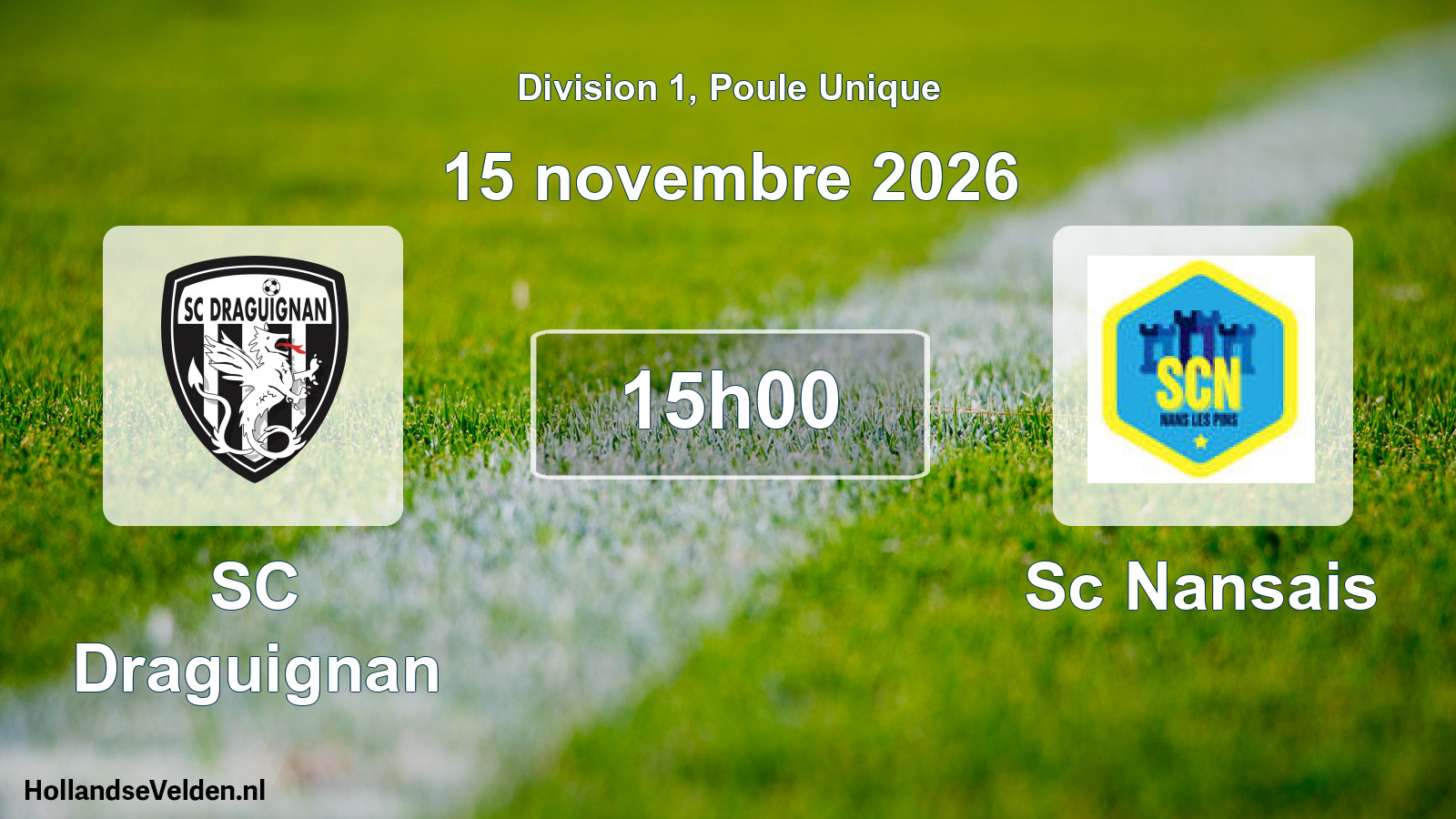 Scheduled Match: SC Draguignan - Sc Nansais (15 November 2026)