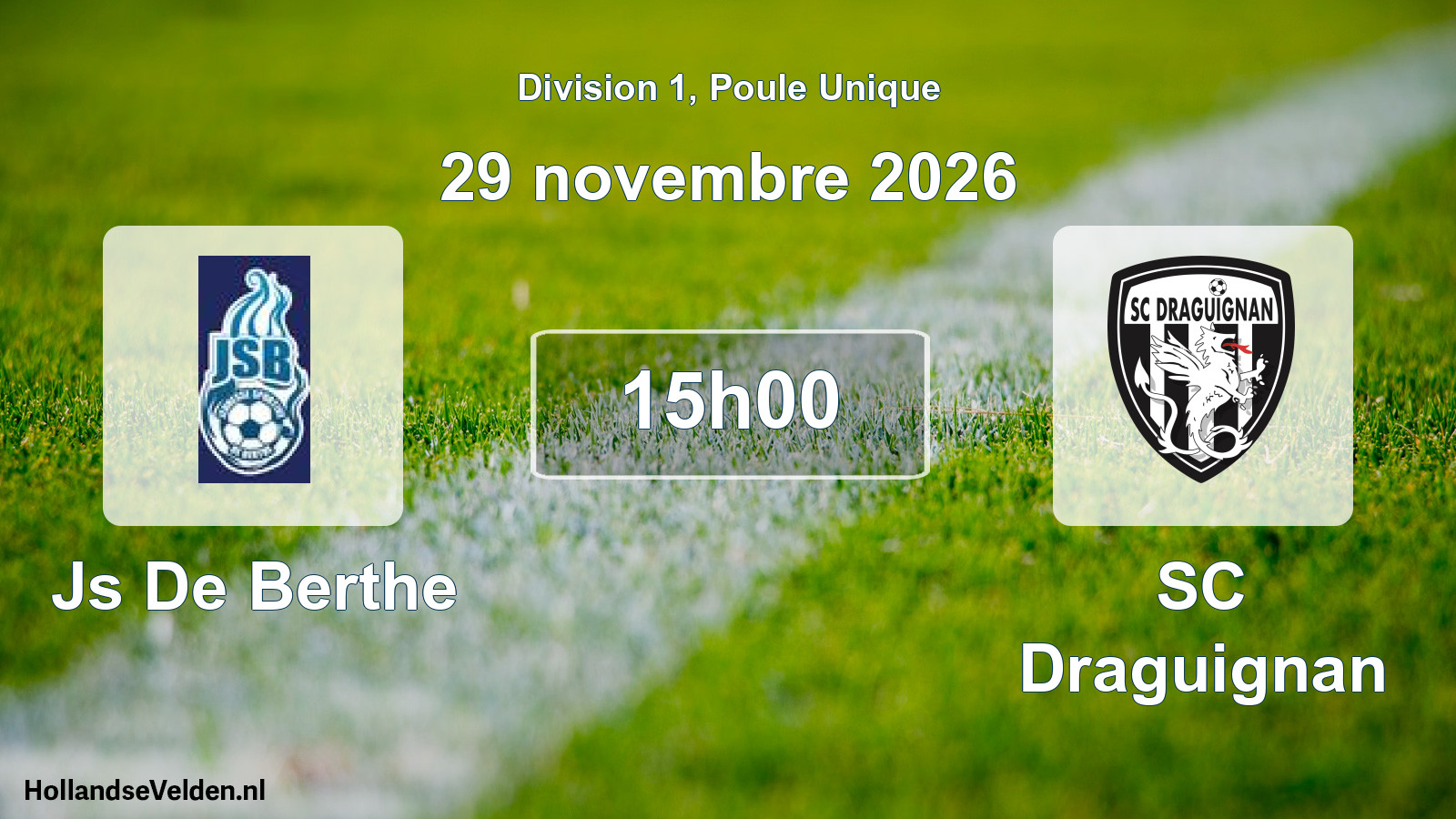 Match programmé: Js De Berthe - SC Draguignan (29 novembre 2026)