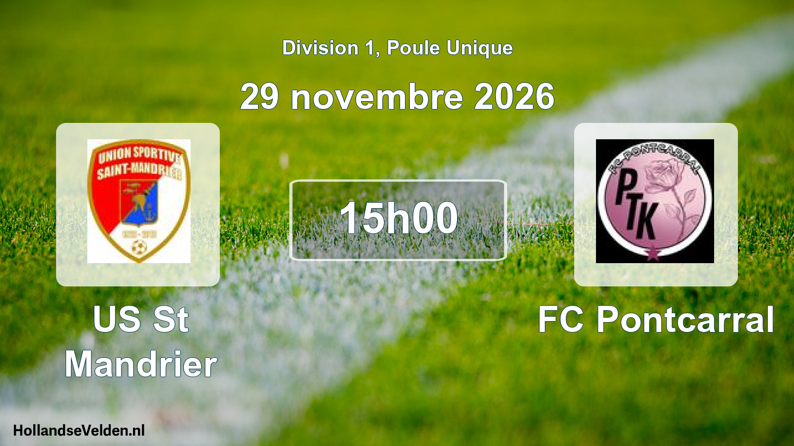 Geplande wedstrijd: US St Mandrier - FC Pontcarral (29 november 2026)
