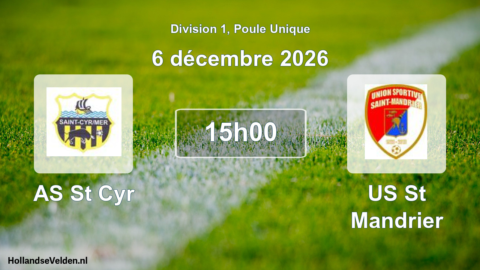 Geplande wedstrijd: AS St Cyr - US St Mandrier (6 december 2026)