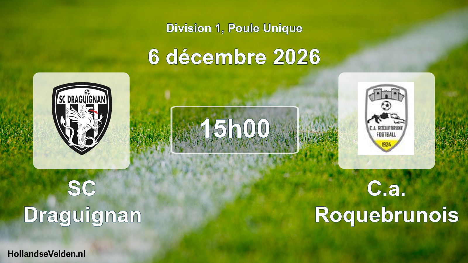 Match programmé: SC Draguignan - C.a. Roquebrunois (6 décembre 2026)