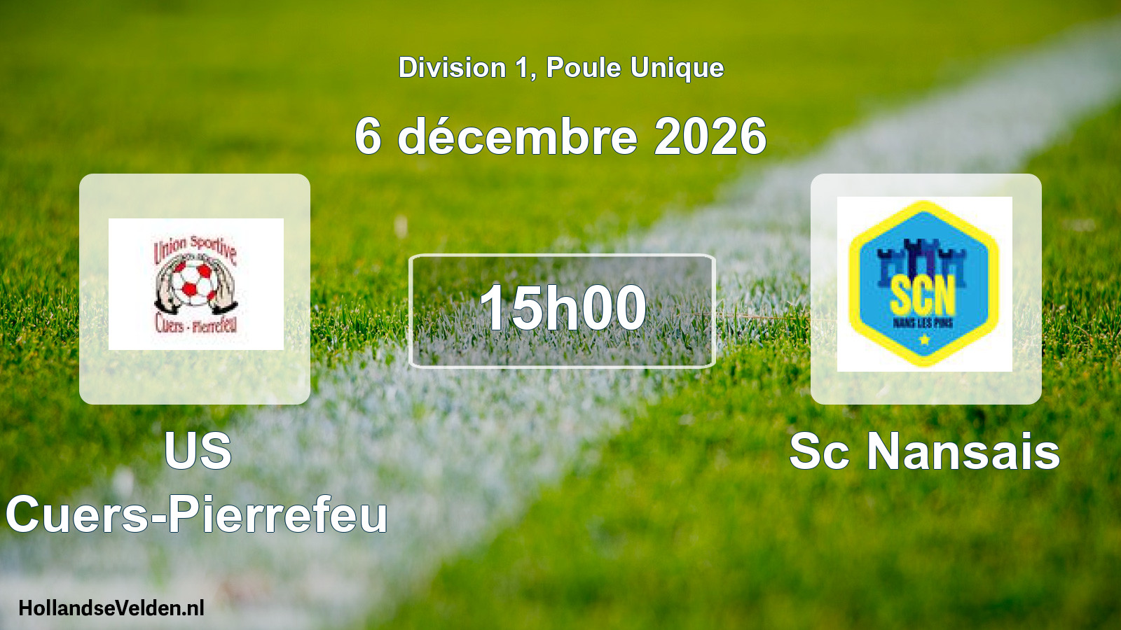 Match programmé: US Cuers-Pierrefeu - Sc Nansais (6 décembre 2026)