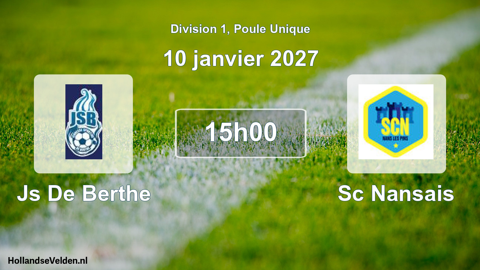 Scheduled Match: Js De Berthe - Sc Nansais (10 January 2027)