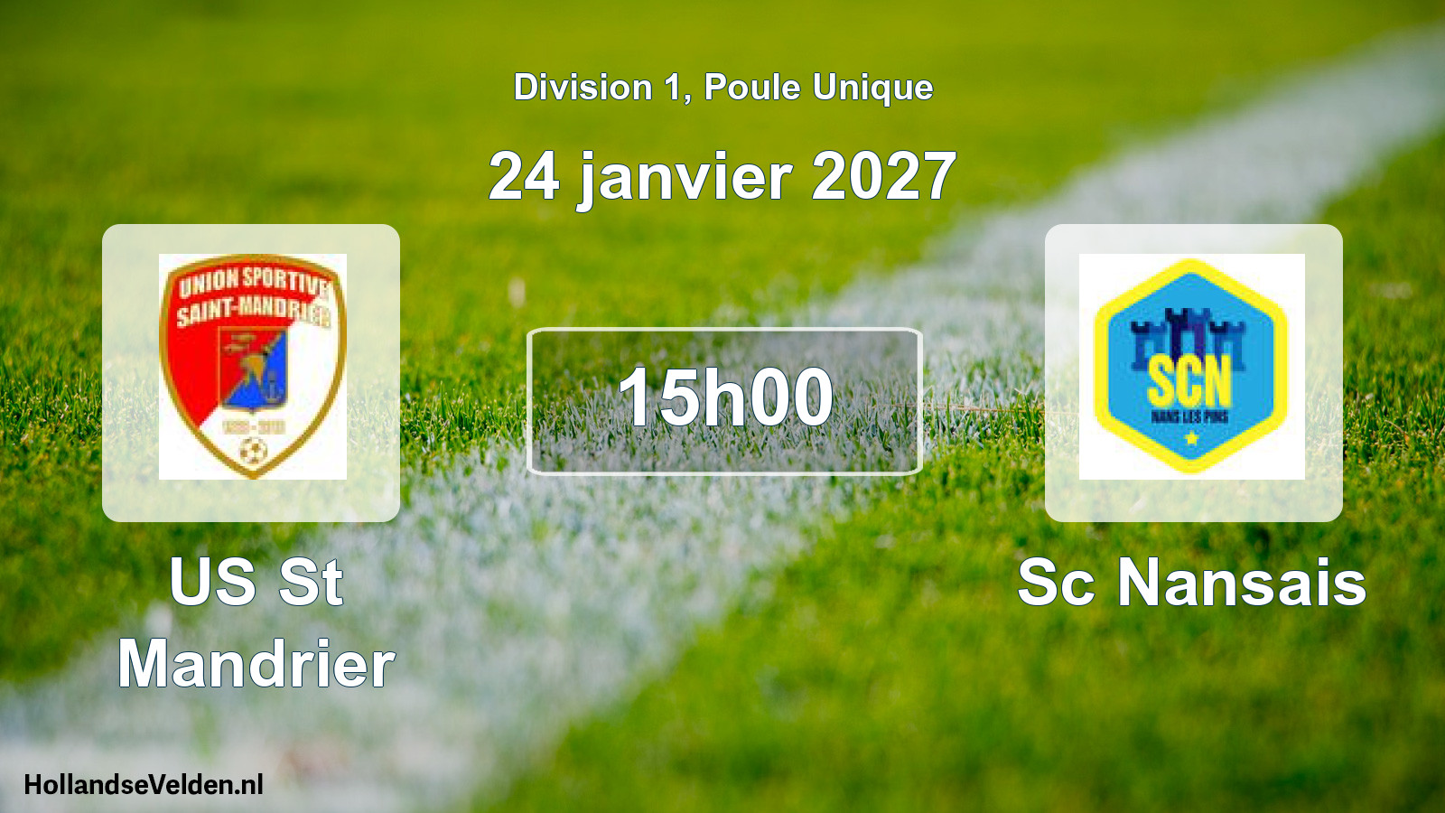 Match programmé: US St Mandrier - Sc Nansais (24 janvier 2027)