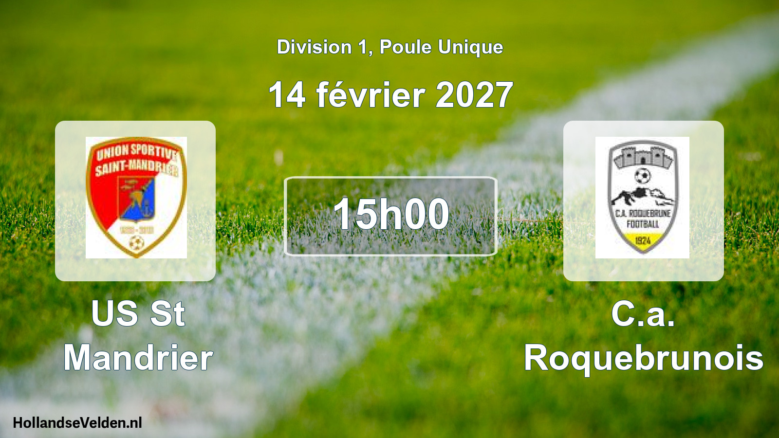 Match programmé: US St Mandrier - C.a. Roquebrunois (14 février 2027)