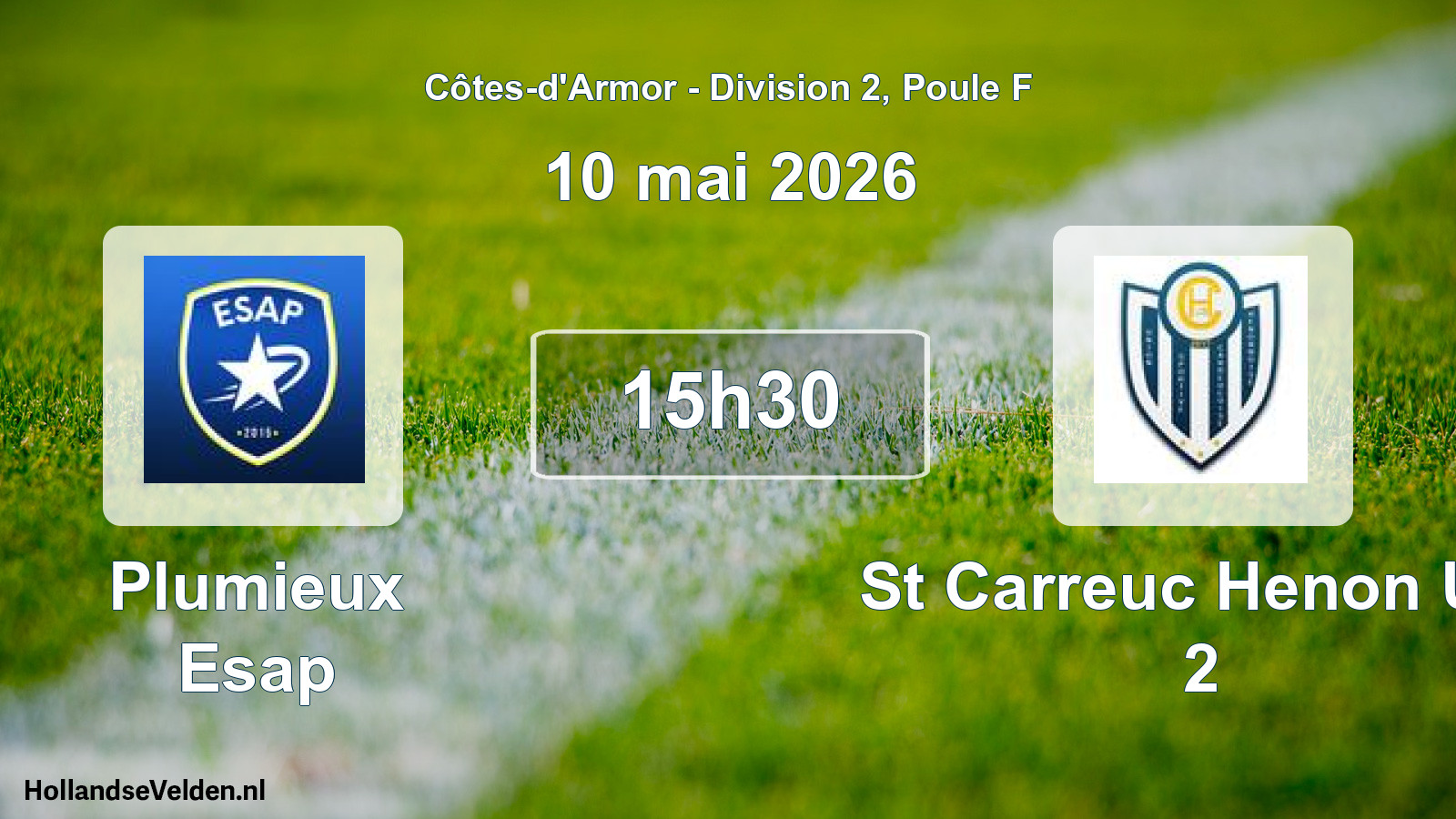 Geplande wedstrijd: Plumieux Esap - St Carreuc Henon Us 2 (10 mei 2026)