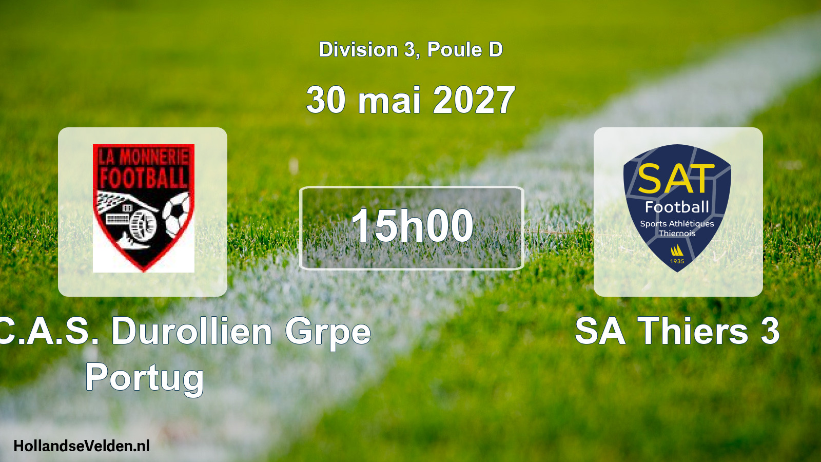 Match programmé: Ent.C.A.S. Durollien Grpe Portug - SA Thiers 3 (30 mai 2027)