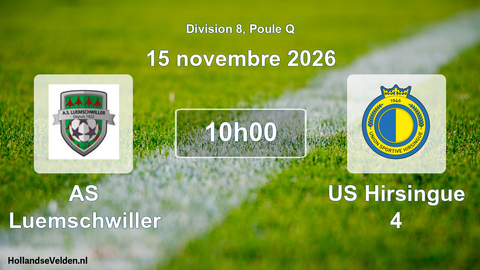 Match programmé: AS Luemschwiller - US Hirsingue 4 (15 novembre 2026)