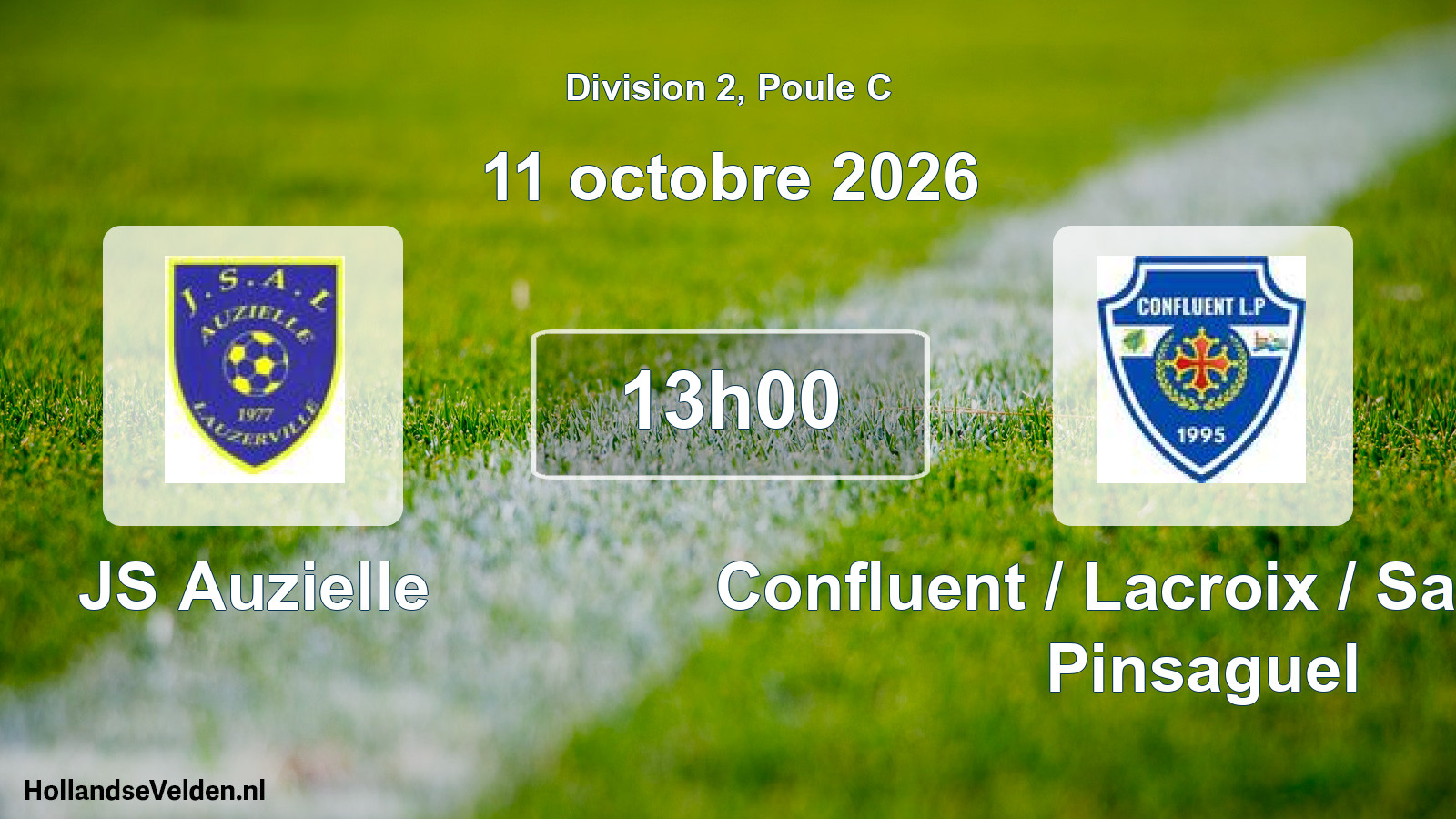 Match programmé: JS Auzielle - Confluent / Lacroix / Saubens / Pinsaguel (11 octobre 2026)