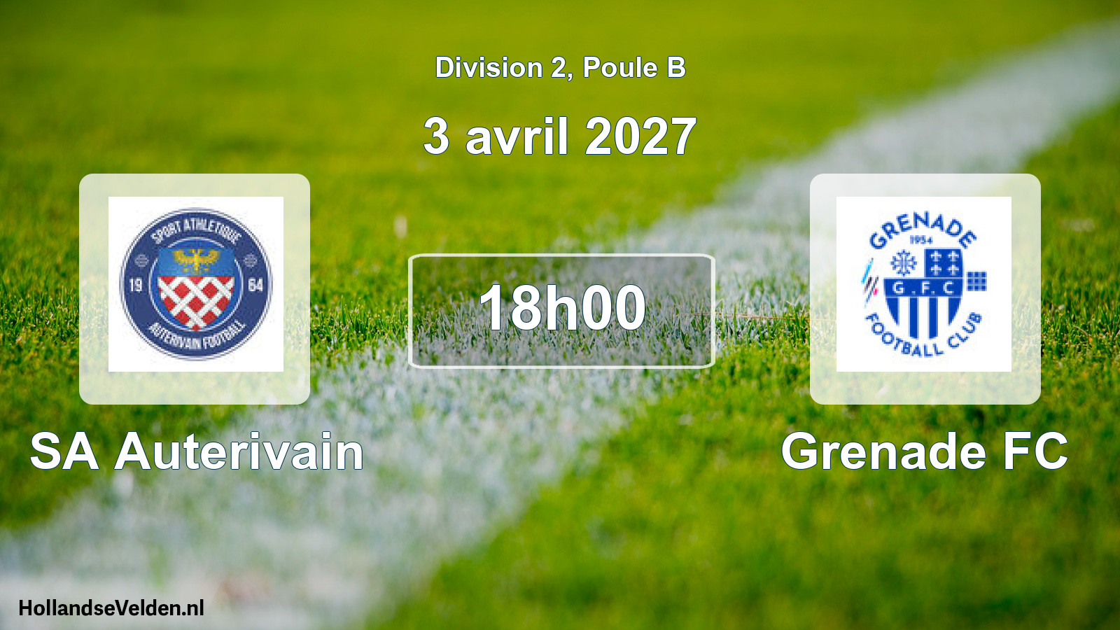 Match programmé: SA Auterivain - Grenade FC (3 avril 2027)