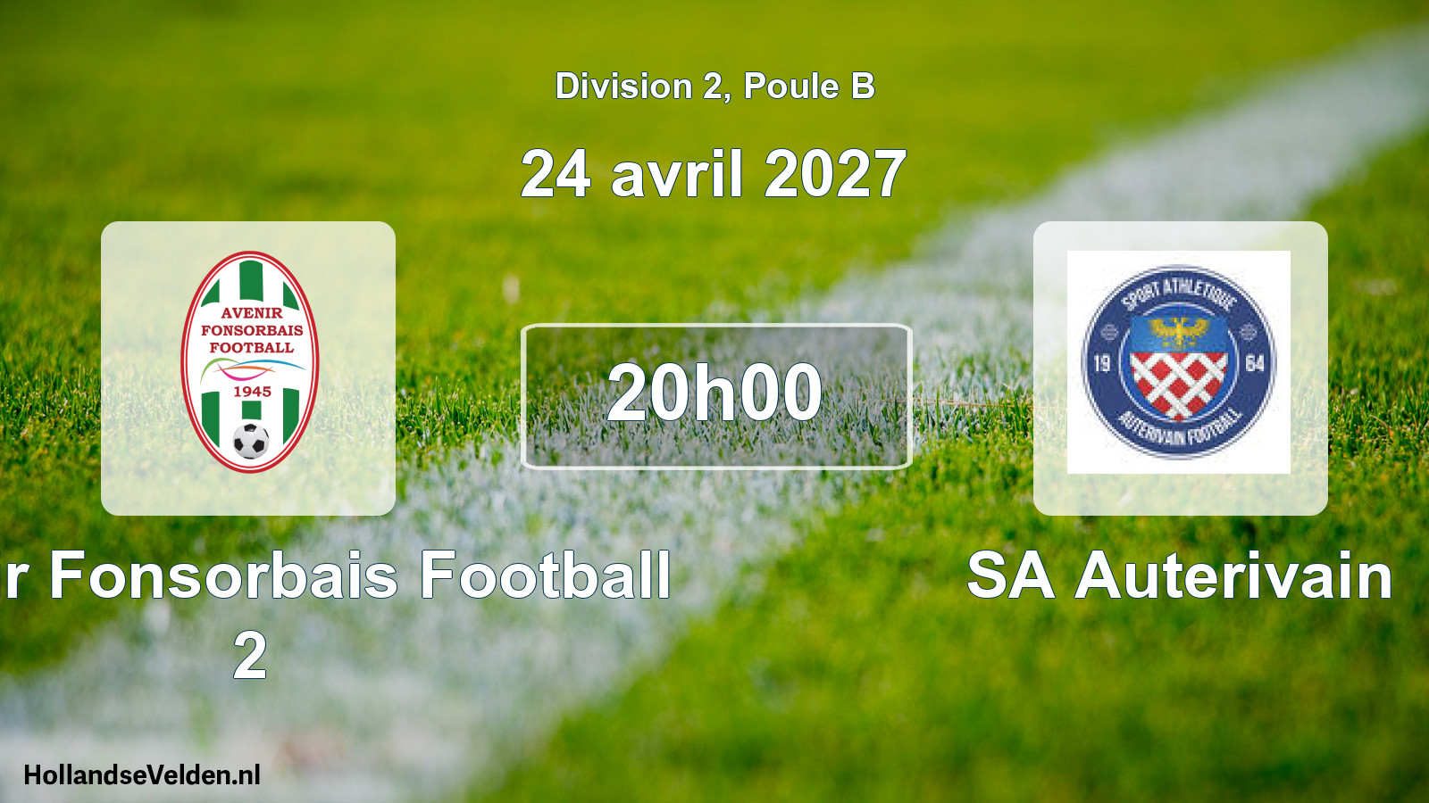 Match programmé: Avenir Fonsorbais Football 2 - SA Auterivain (24 avril 2027)