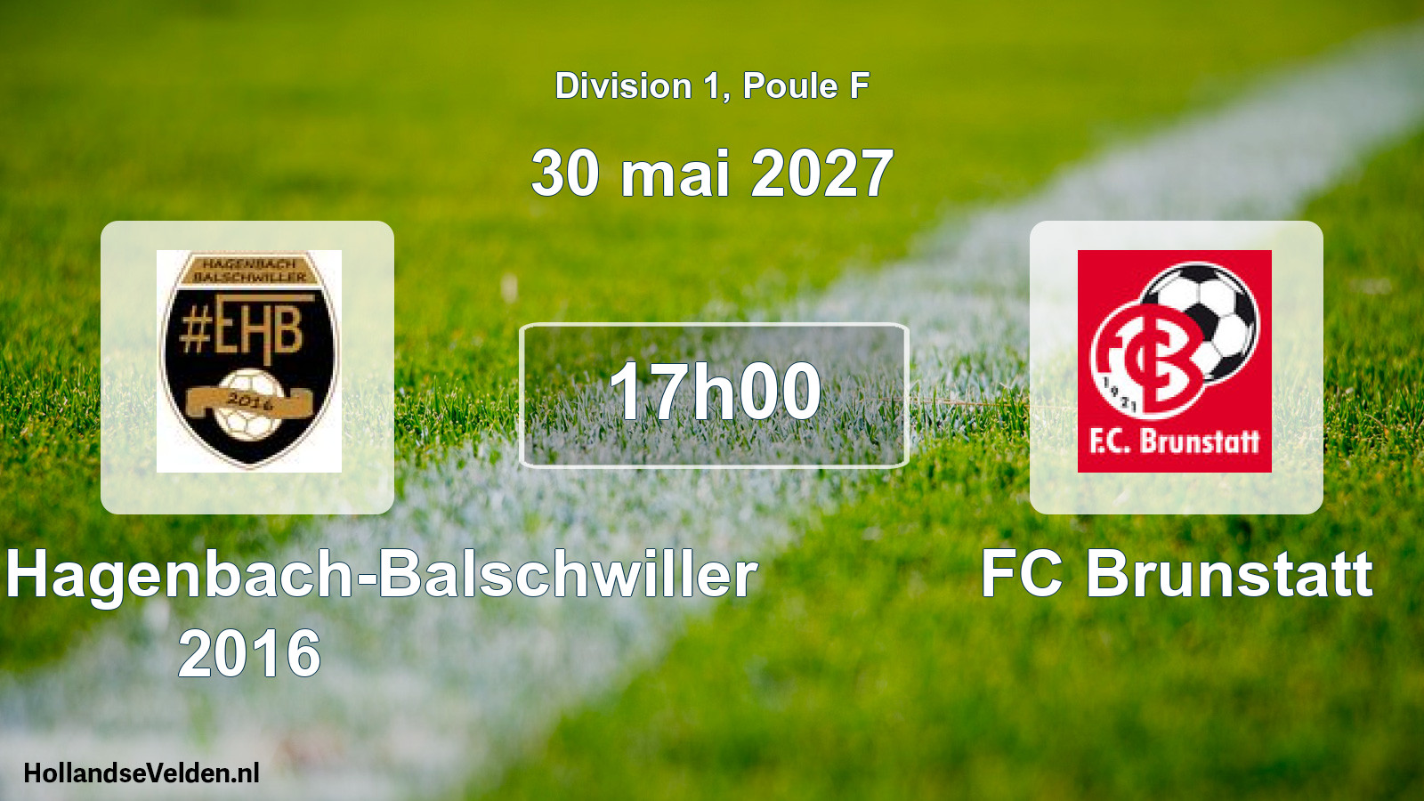 Scheduled Match: Entente Hagenbach-Balschwiller 2016 - FC Brunstatt (30 May 2027)