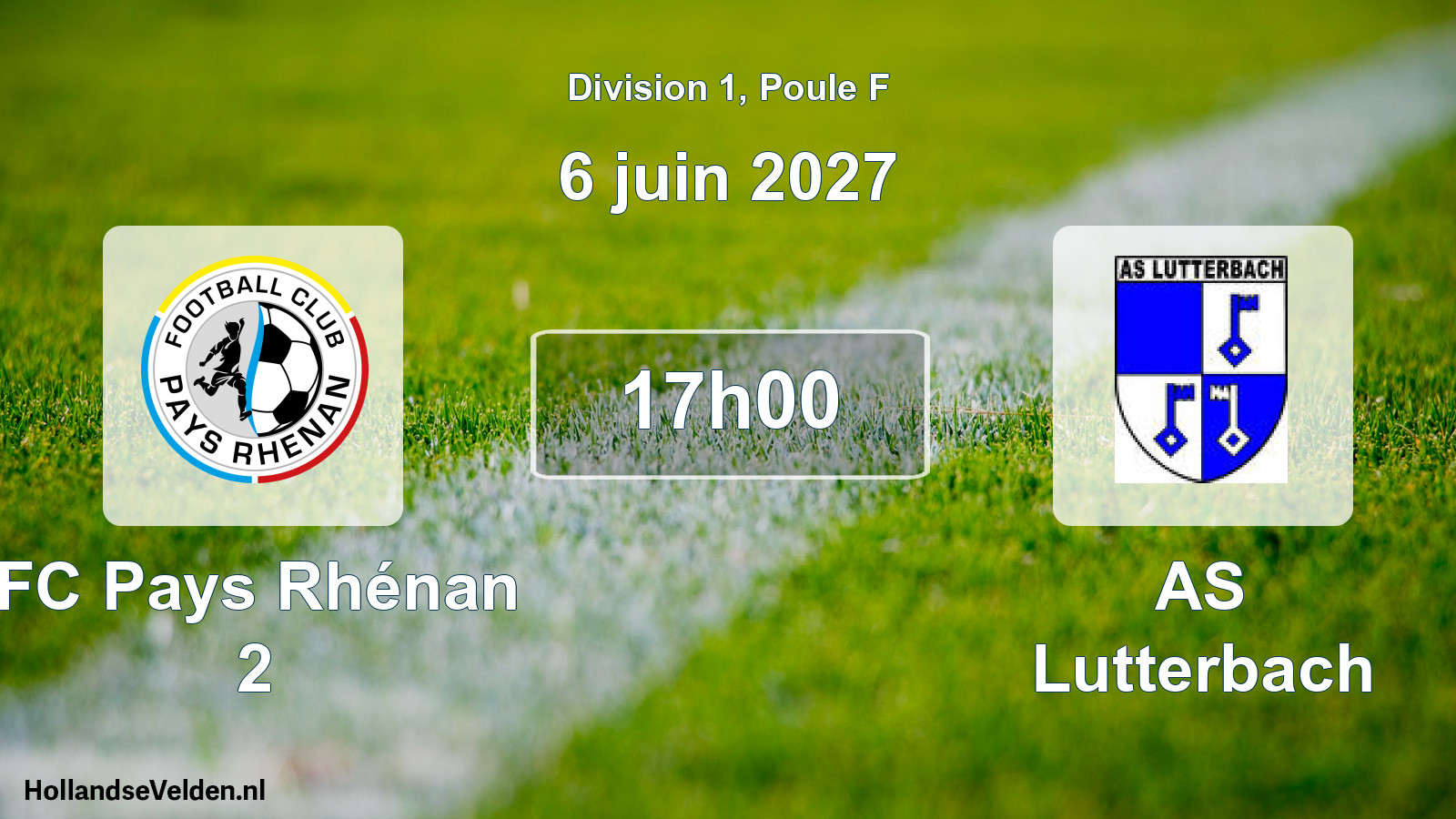 Scheduled Match: FC Pays Rhénan 2 - AS Lutterbach (6 June 2027)