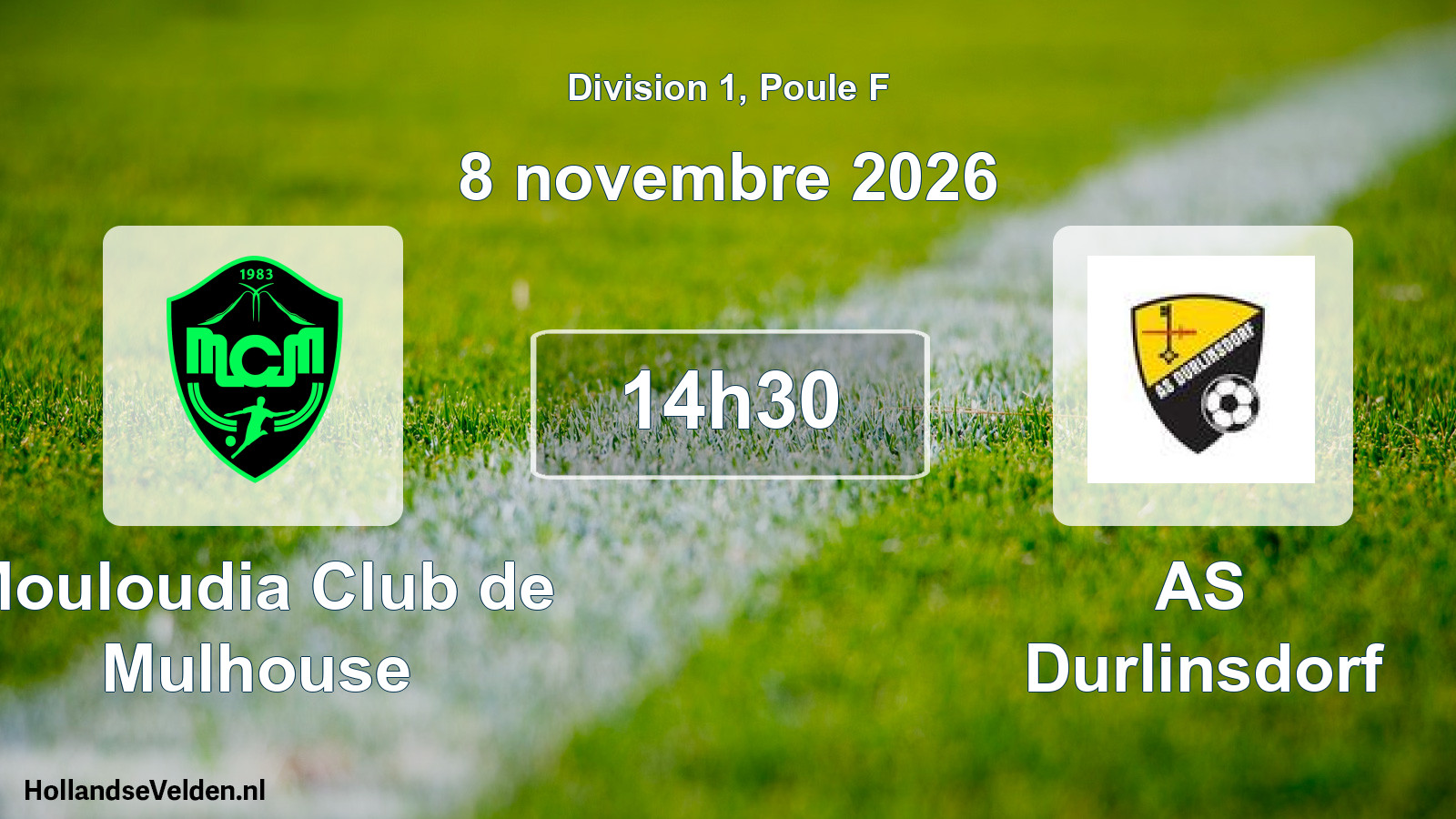 Scheduled Match: Mouloudia Club de Mulhouse - AS Durlinsdorf (8 November 2026)