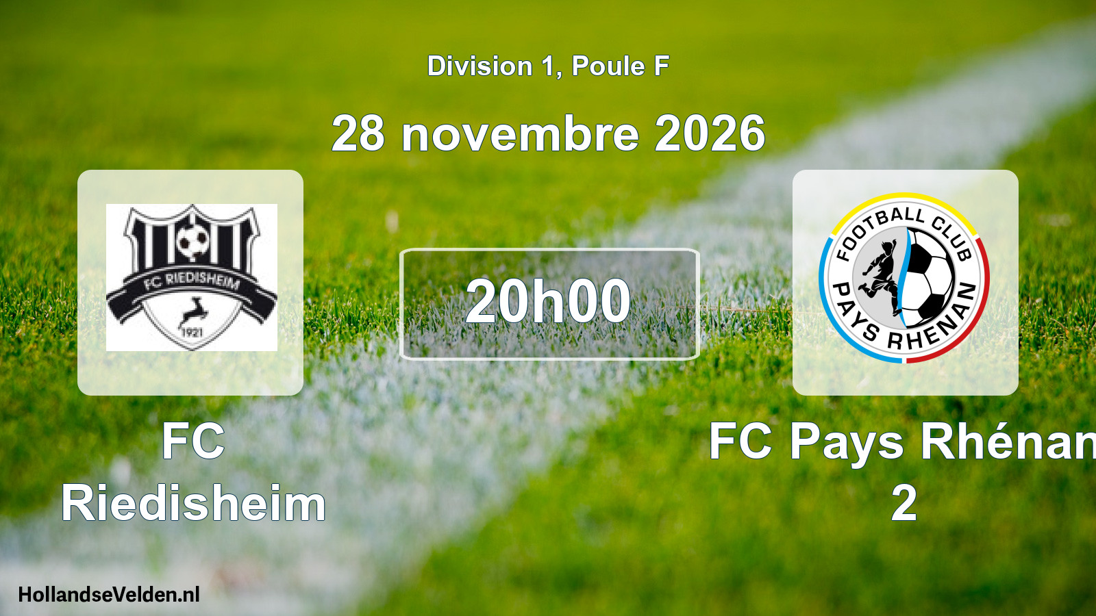 Scheduled Match: FC Riedisheim - FC Pays Rhénan 2 (28 November 2026)