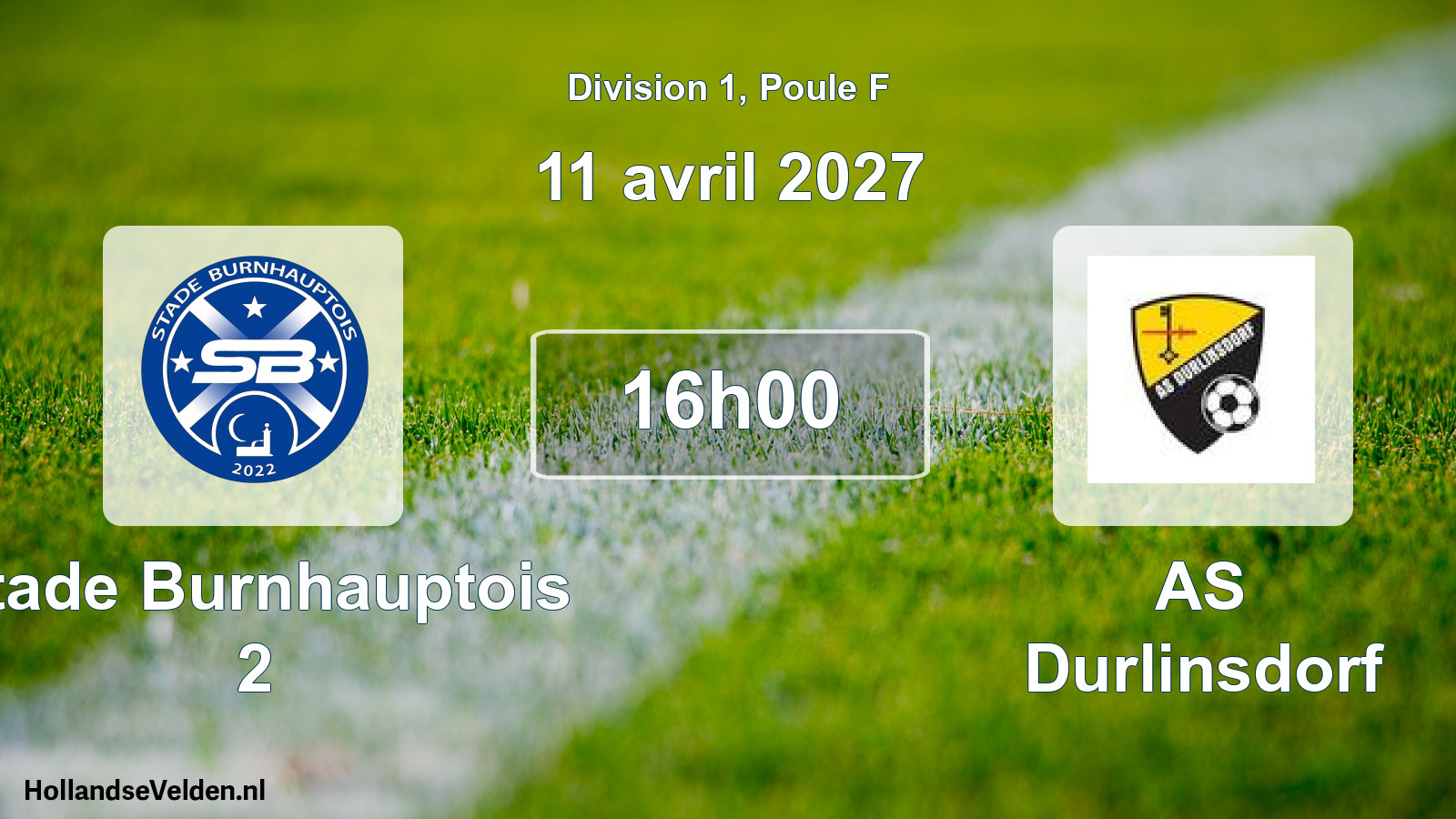 Scheduled Match: Stade Burnhauptois 2 - AS Durlinsdorf (11 April 2027)