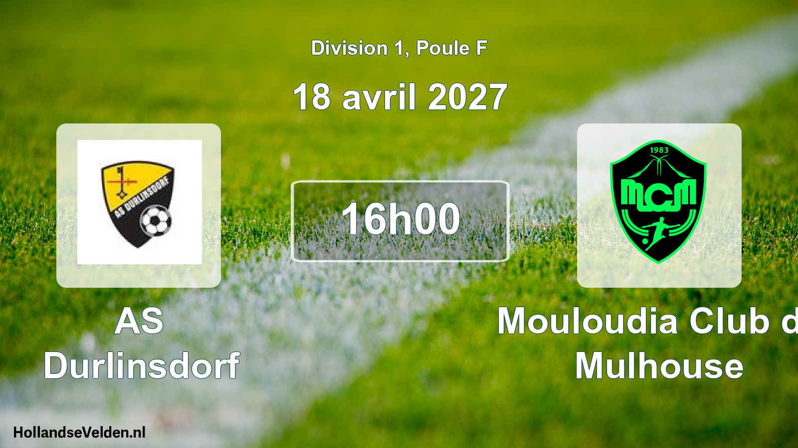 Scheduled Match: AS Durlinsdorf - Mouloudia Club de Mulhouse (18 April 2027)