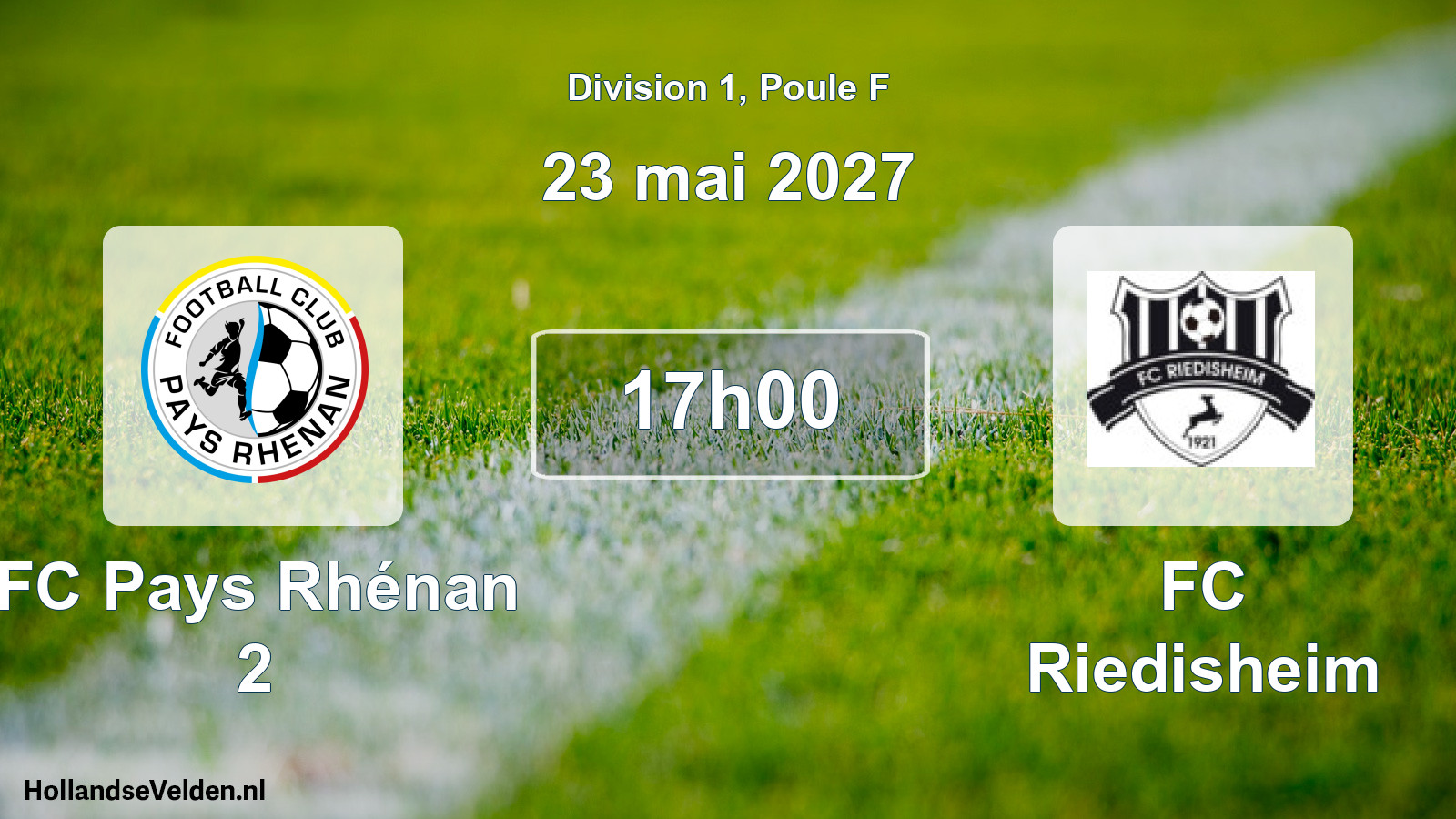 Scheduled Match: FC Pays Rhénan 2 - FC Riedisheim (23 May 2027)