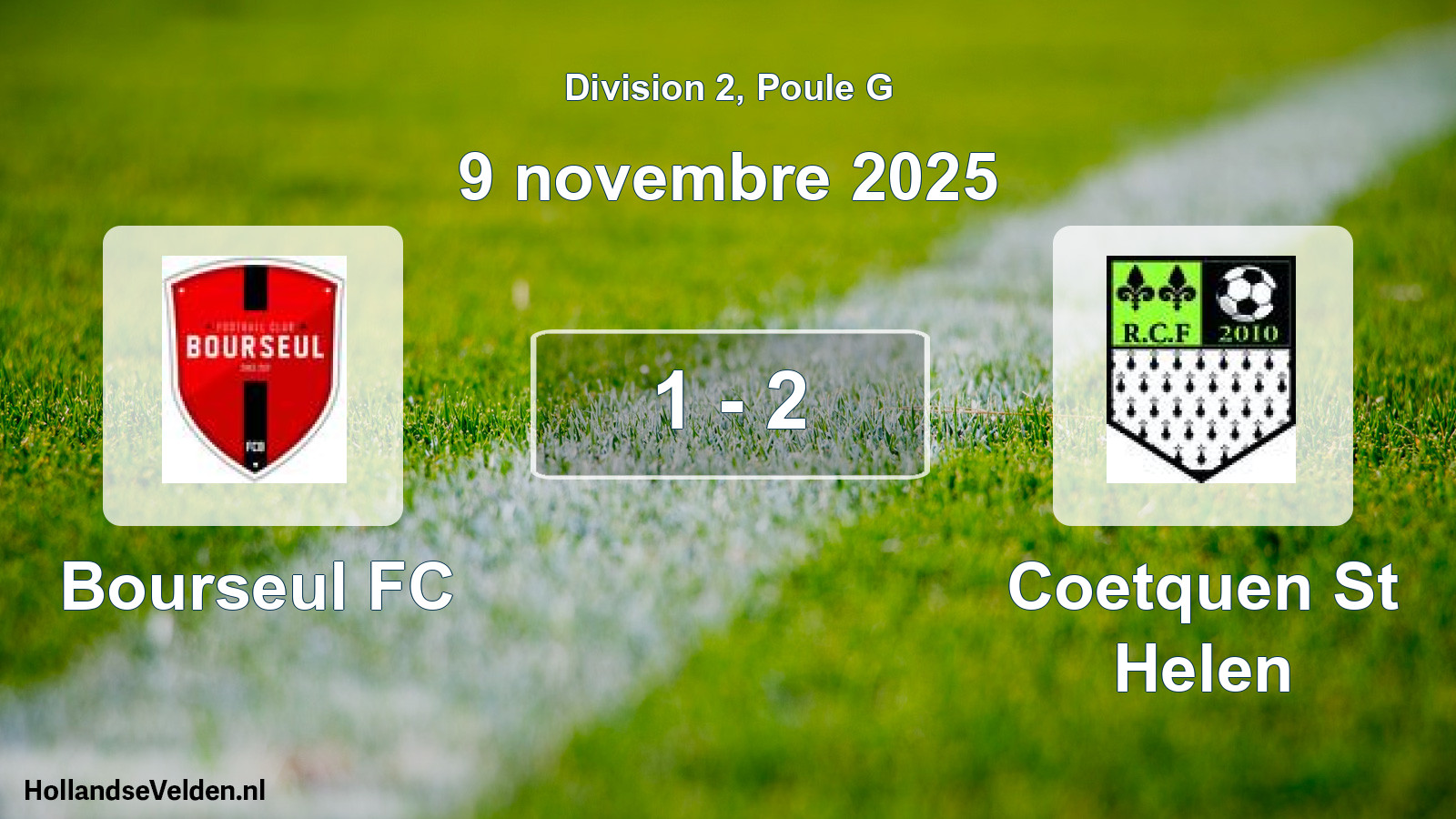 Gespeelde wedstrijd: Bourseul FC - Coetquen St Helen 1 - 2 (9 november 2025)